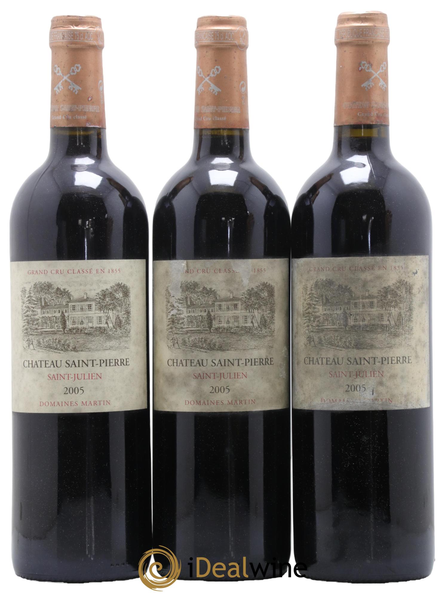 Château Saint-Pierre 4ème Grand Cru Classé 2005 - Lot de 3 bouteilles - 0