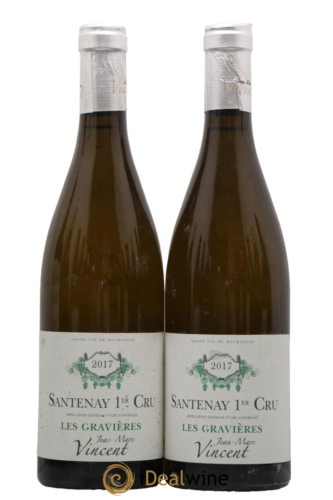 Santenay 1er Cru Les Gravières Jean Marc Vincent 2017 - Lot de 2 bouteilles - 0