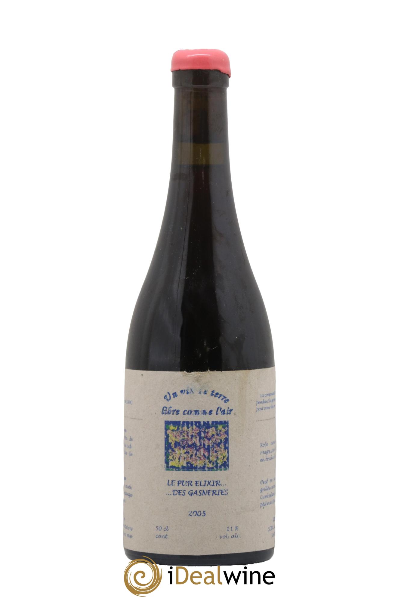 Vin de France Le Pur Elixir des Gasneries Josette Medau et Pierre Weyand 2005 - Lot de 1 format 50cl - 0