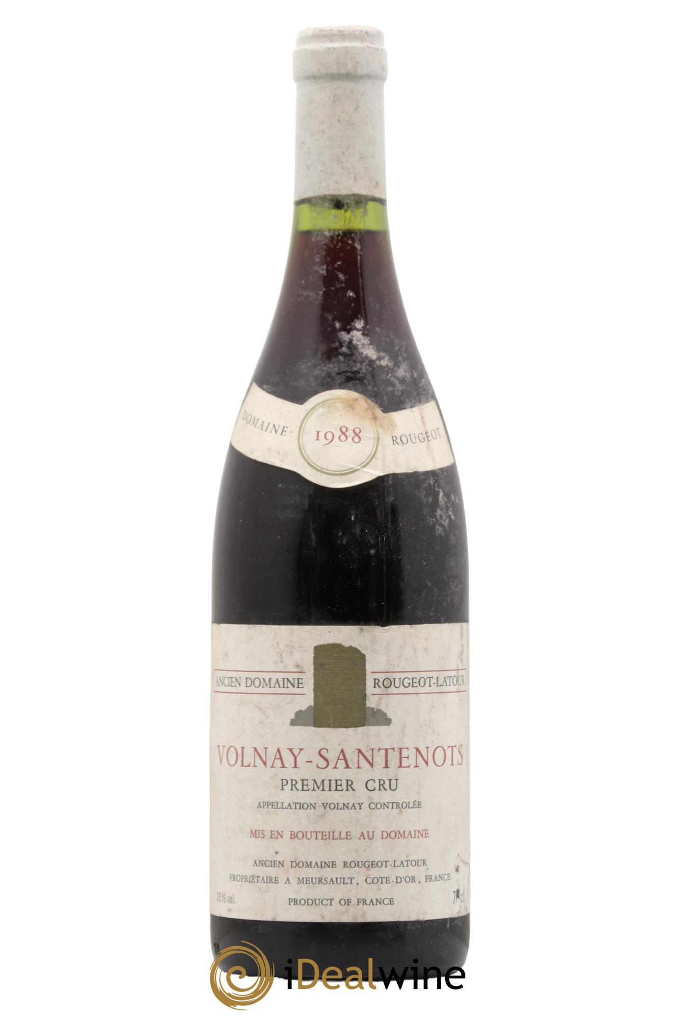 Volnay 1er Cru Santenots Rougeot-Latour 1988 - Lot de 1 bouteille - 0