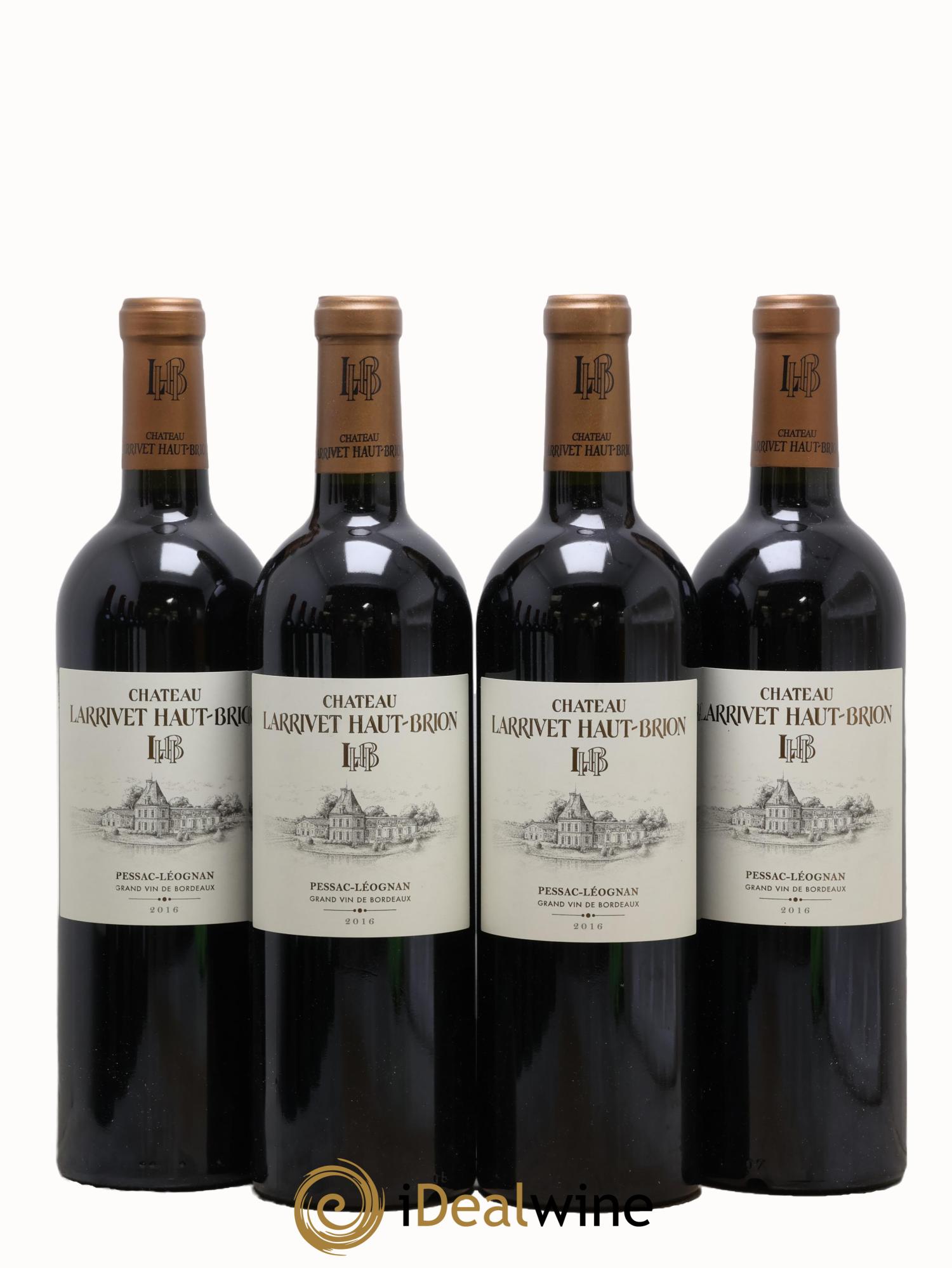Château Larrivet Haut-Brion 2016 - Lotto di 4 bottiglie - 0