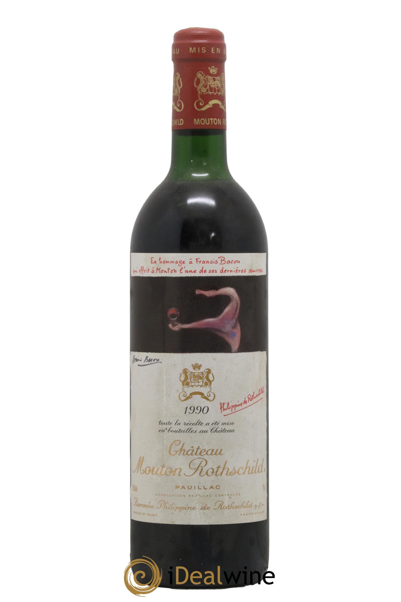 Château Mouton Rothschild 1er Grand Cru Classé 1990 - Lot de 1 bouteille - 0