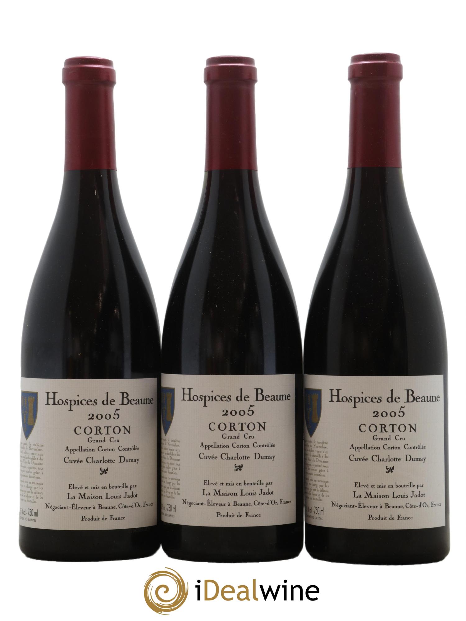Corton Grand Cru Jadot 2005 - Posten von 3 Flaschen - 0