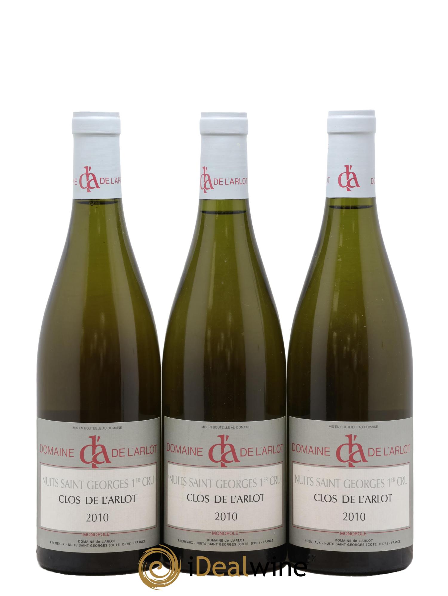 Nuits-Saint-Georges 1er Cru Clos de l'Arlot Domaine de l'Arlot 2010 - Lot of 3 bottles - 0