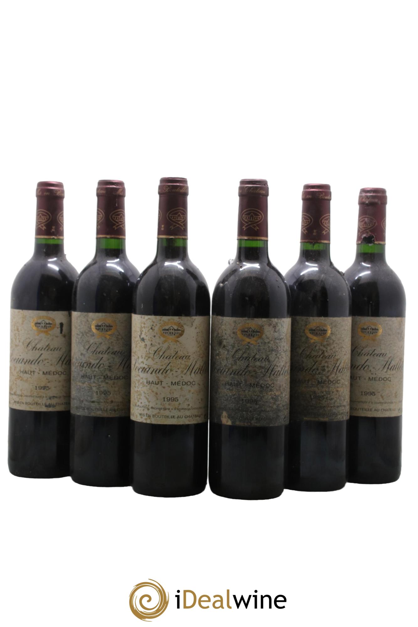 Château Sociando Mallet 1995 - Lot de 6 bouteilles - 0