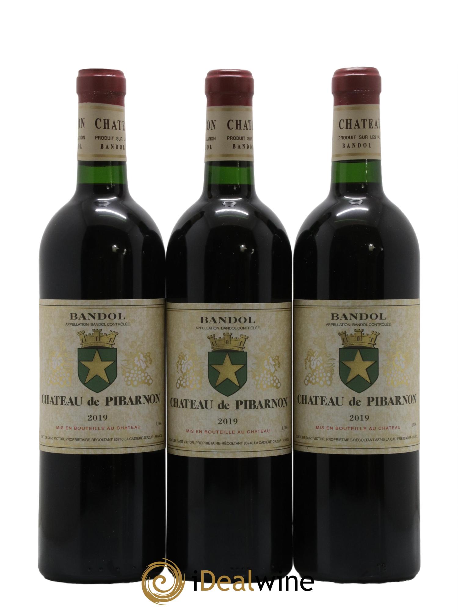 Bandol Château de Pibarnon Comte de Saint-Victor 2019 - Lot de 3 bouteilles - 0