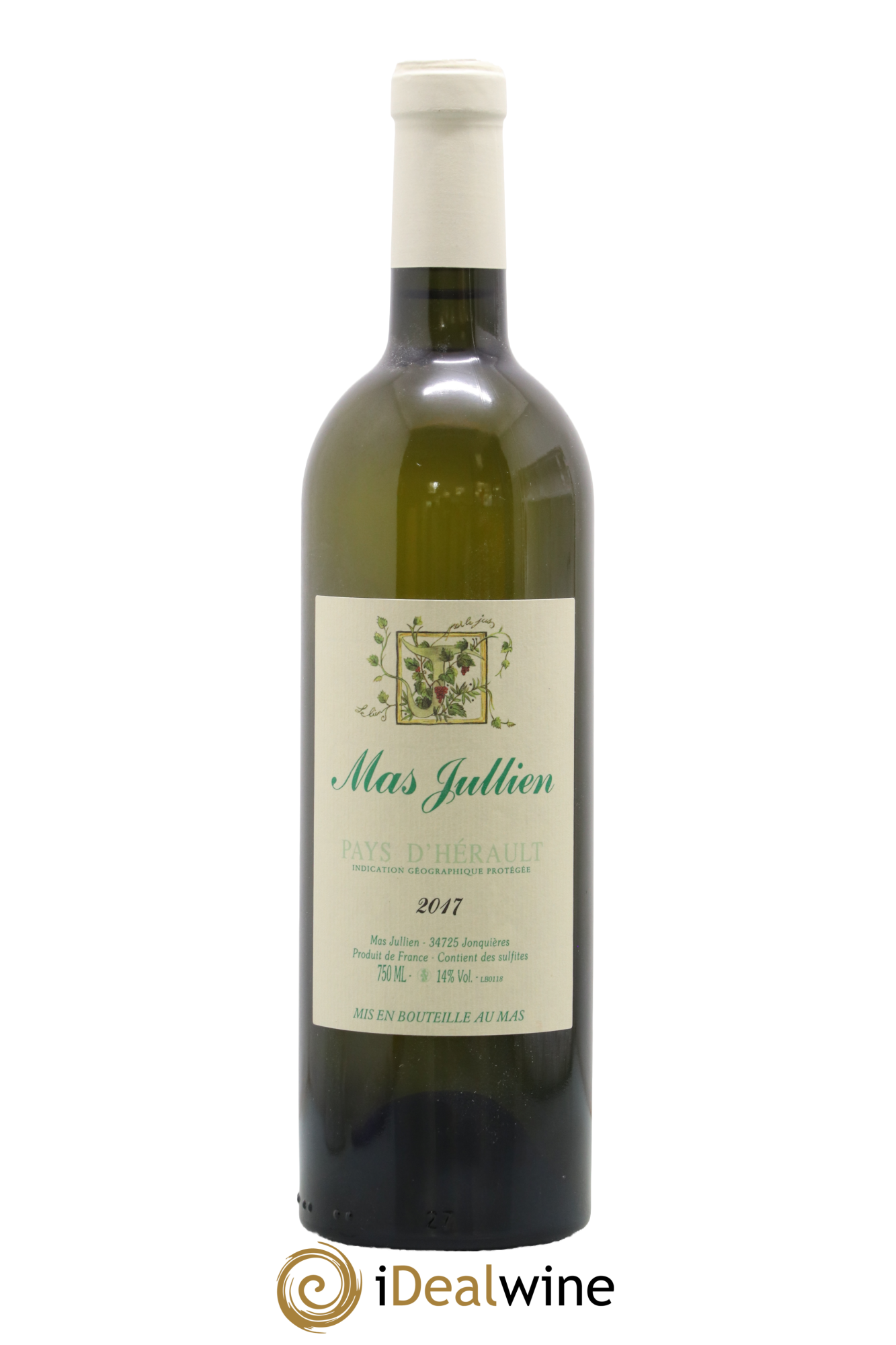 Pays d'Hérault Mas Jullien Olivier Jullien 2017 - Lot de 1 bouteille - 0