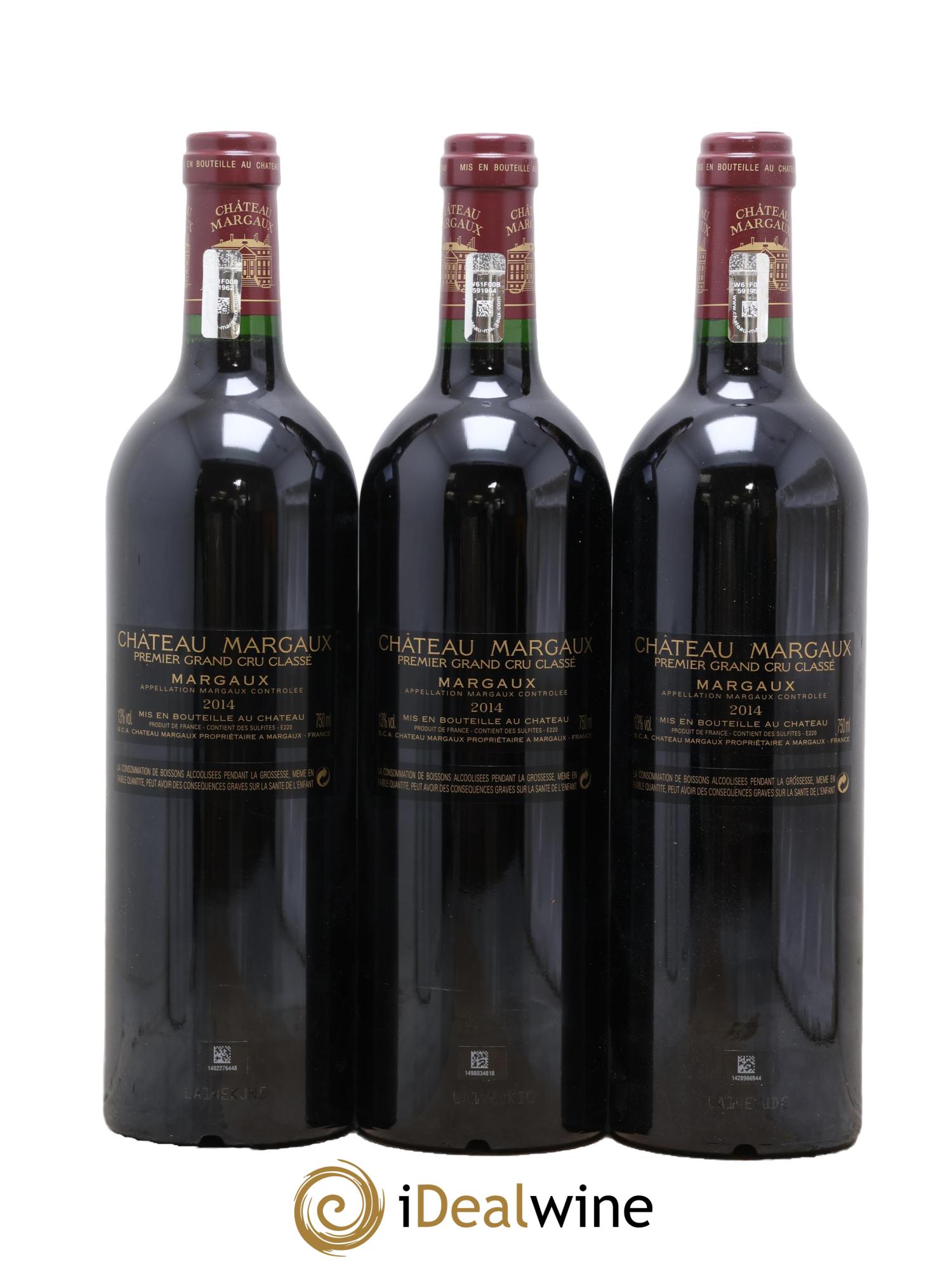 Château Margaux 1er Grand Cru Classé 2014 - Posten von 3 Flaschen - 1