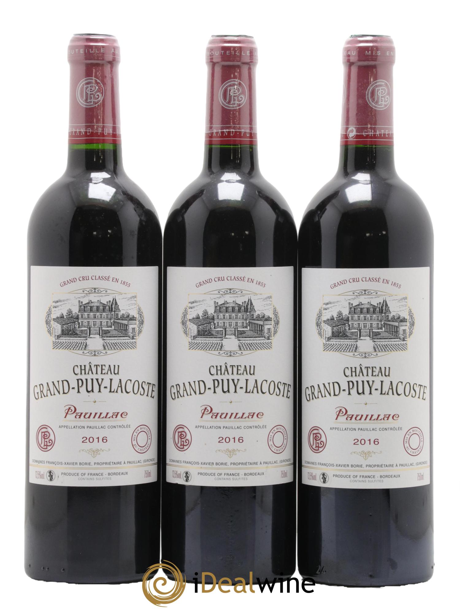 Château Grand Puy Lacoste 5ème Grand Cru Classé 2016 - Lot de 6 bouteilles - 1