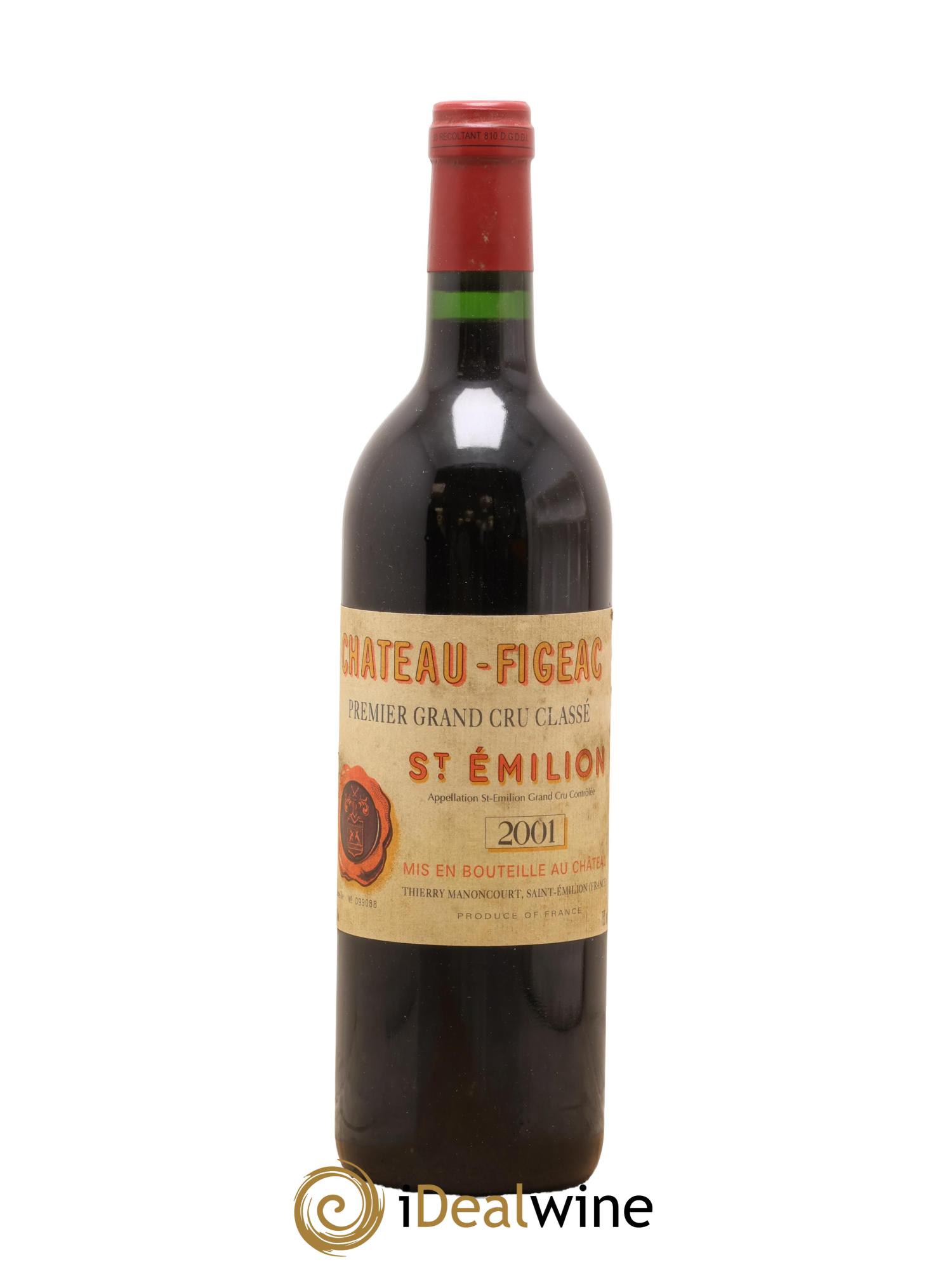 Château Figeac 1er Grand Cru Classé A 2001 - Lot de 1 bouteille - 0