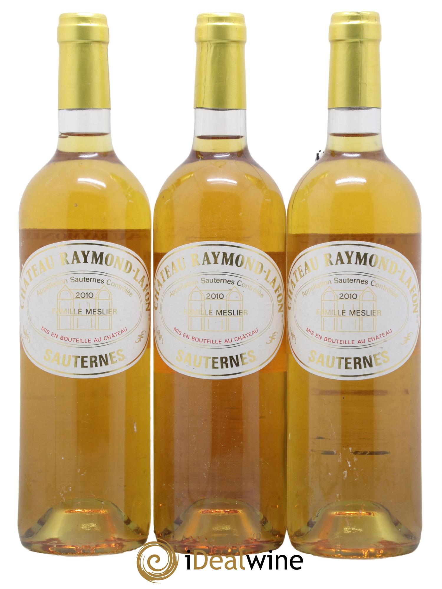 Château Raymond Lafon 2010 - Lotto di 3 bottiglie - 0