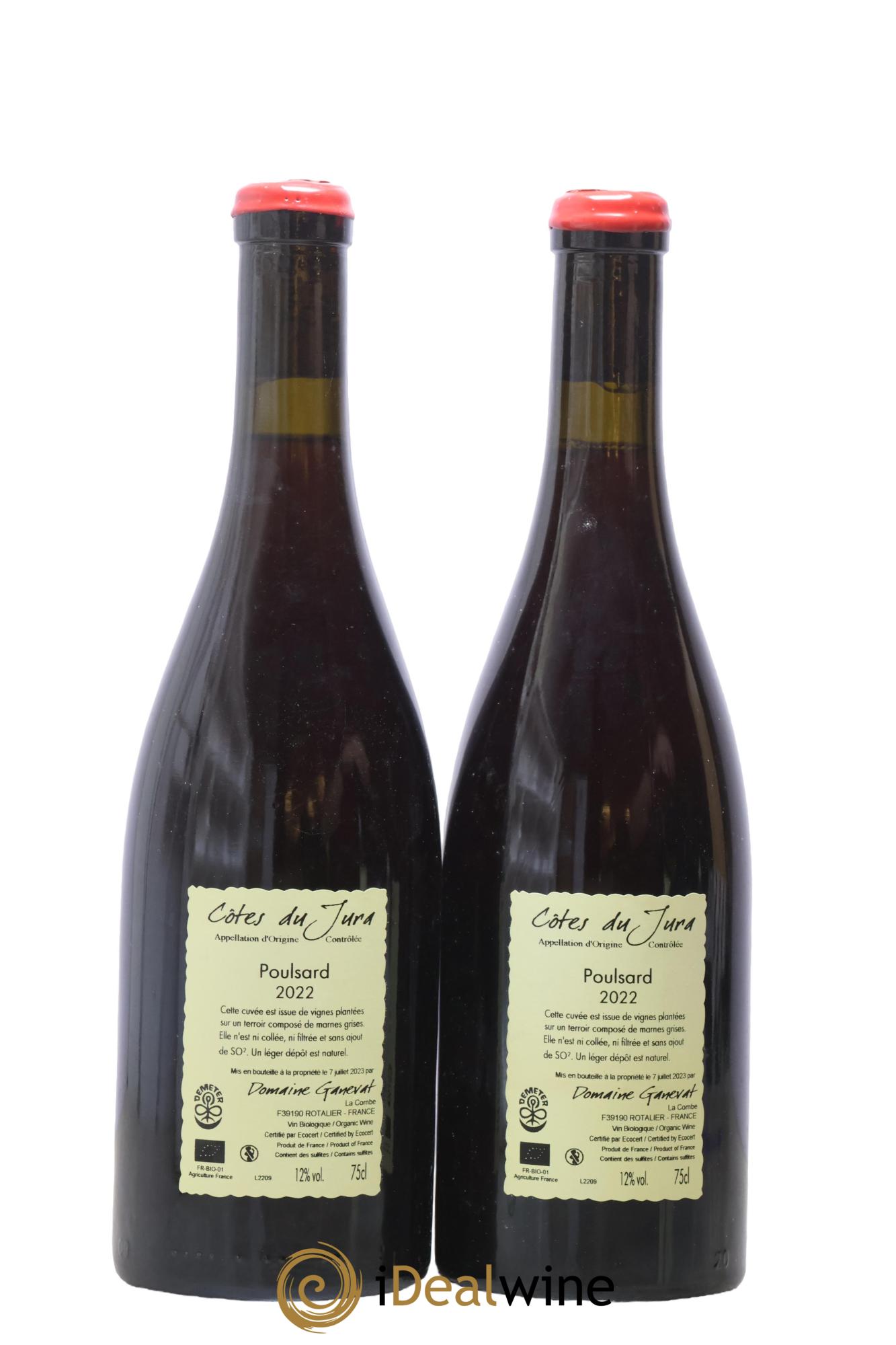 Côtes du Jura Les Chalasses Vieilles Vignes Poulsard Jean-François Ganevat (Domaine) 2022 - Lot de 2 bouteilles - 1