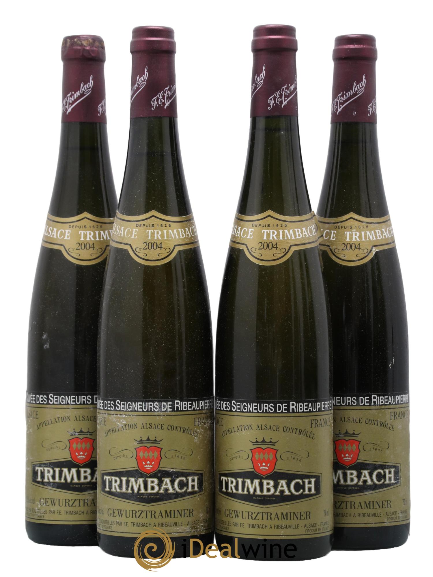 Alsace Gewurztraminer Seigneurs de Ribeaupierre Trimbach (Domaine) 2004 - Posten von 4 Flaschen - 0