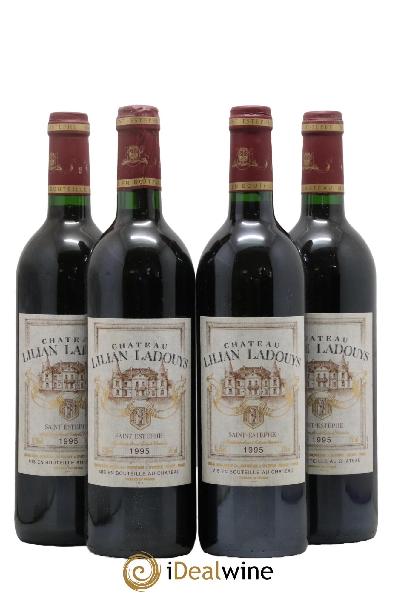 Château Lilian Ladouys Cru Bourgeois 1995 - Lot de 4 bouteilles - 0