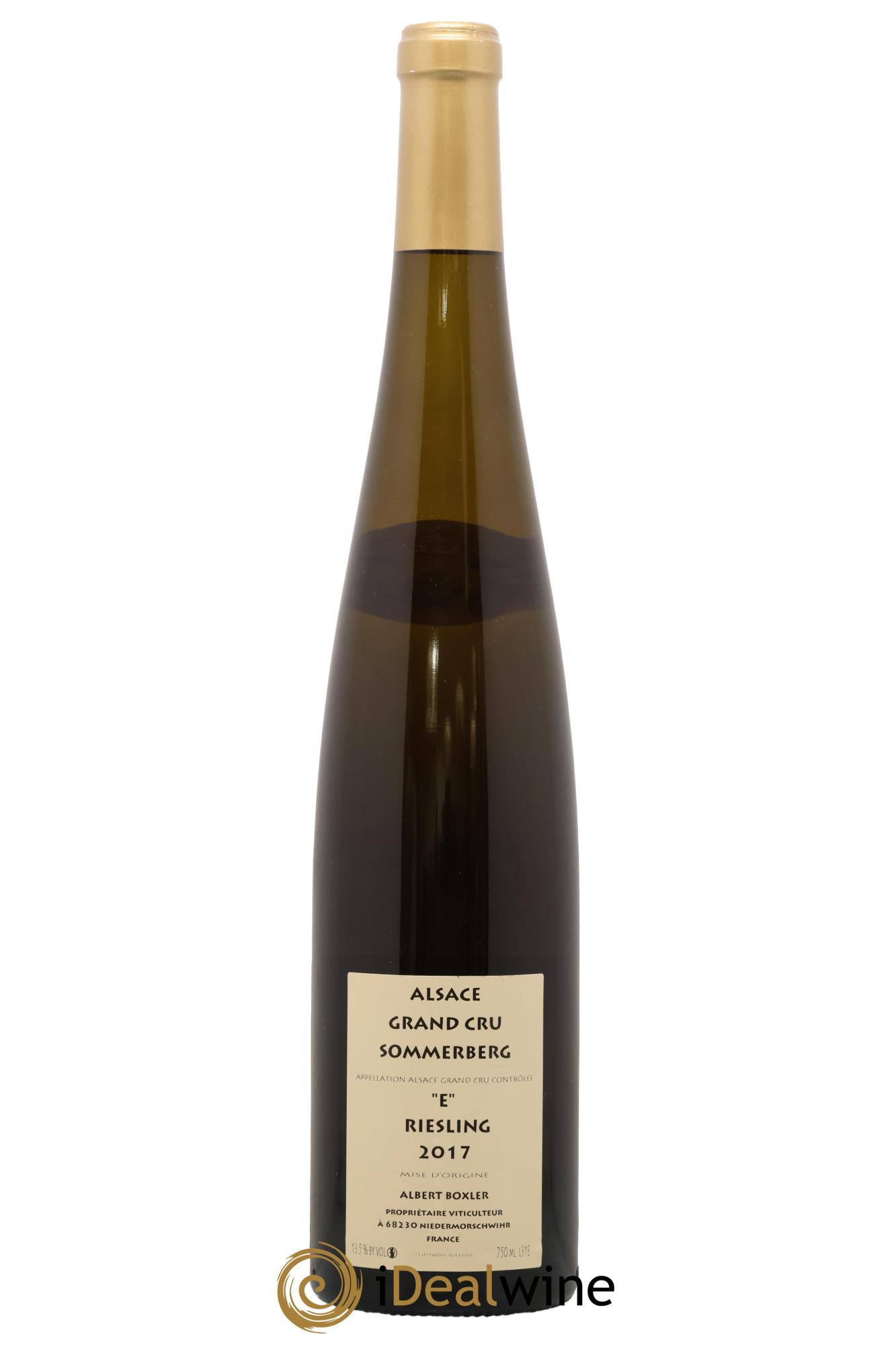 Alsace Riesling Grand Cru Sommerberg E Albert Boxler 2017 - Lot de 1 bouteille - 1