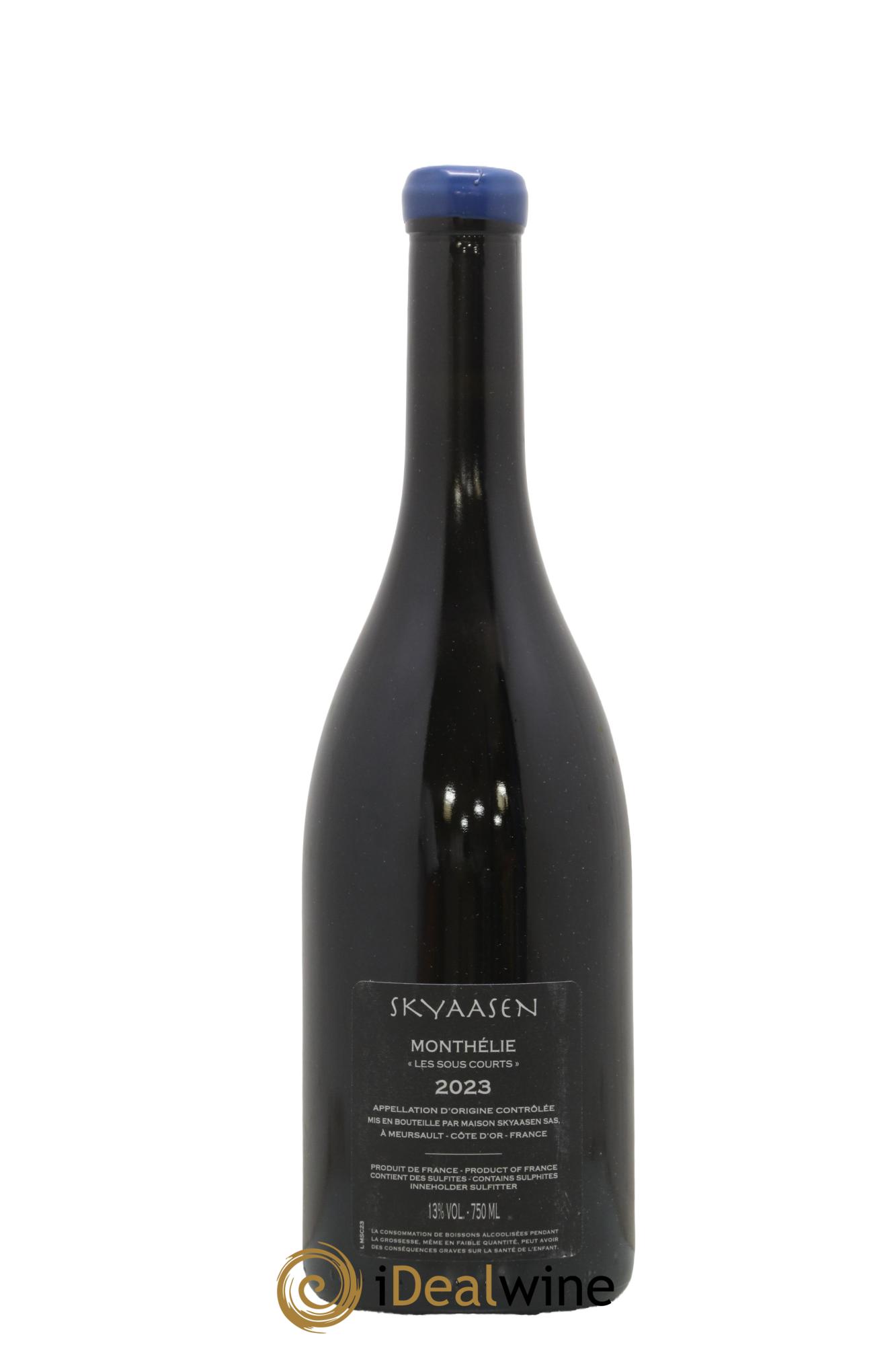 Monthélie Les Sous Courts Maison Skyaasen 2023 - Lot de 1 bouteille - 1