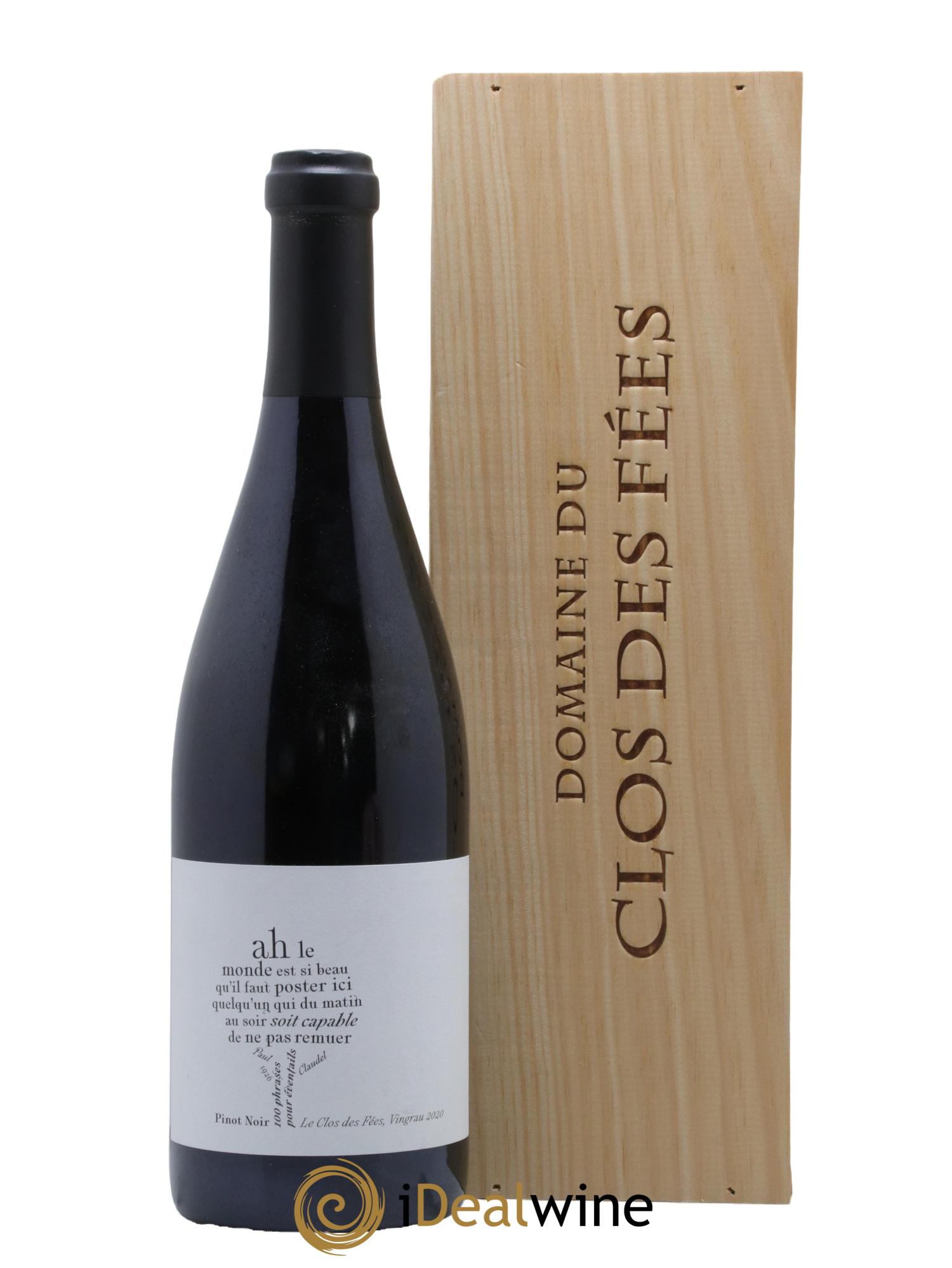 Côtes Catalanes Clos des Fées 100 Phrases pour éventails Hervé Bizeul 2020 - Lot de 1 bouteille - 0