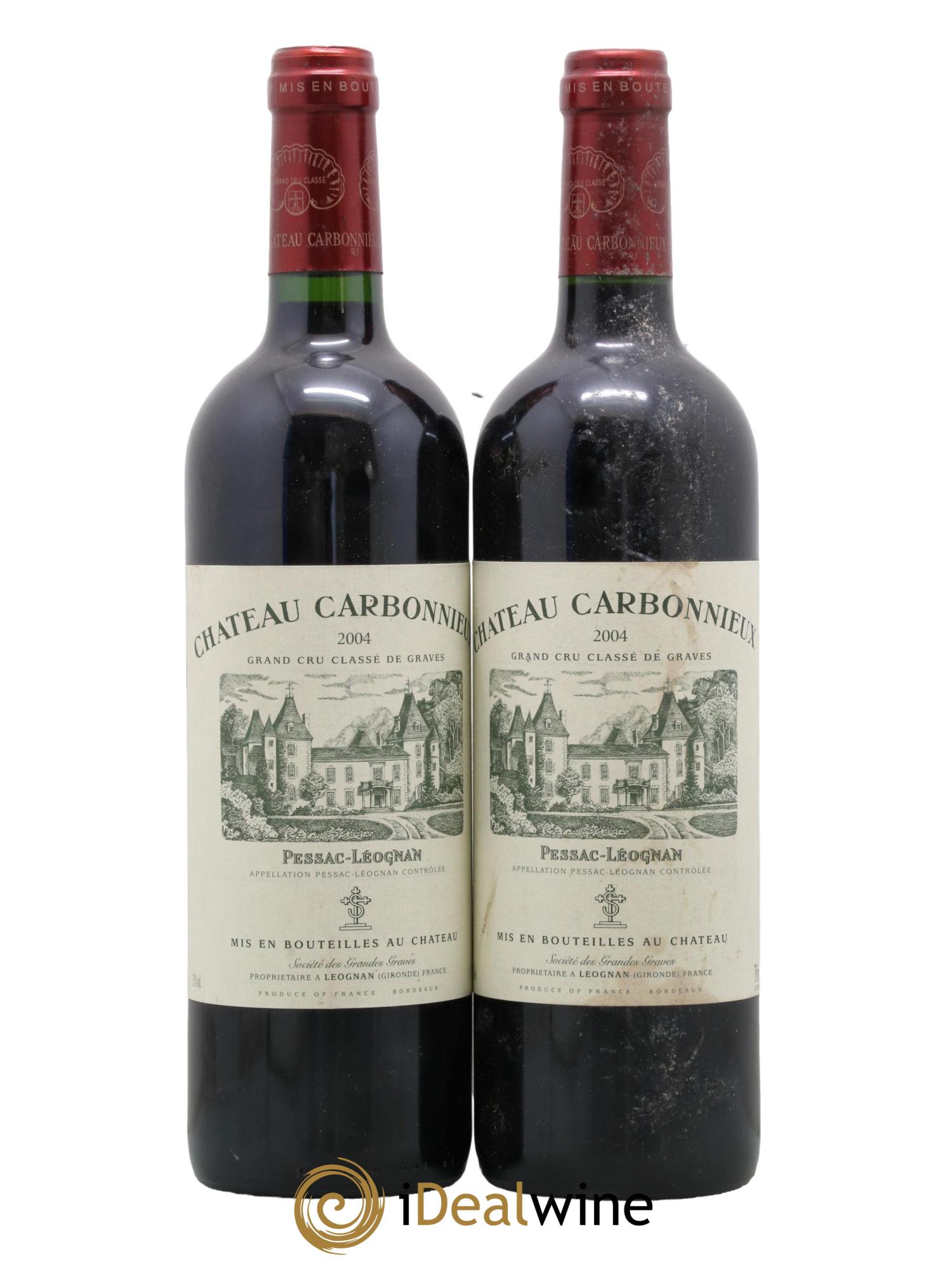 Château Carbonnieux Cru Classé de Graves 2004 - Lot de 2 bouteilles - 0
