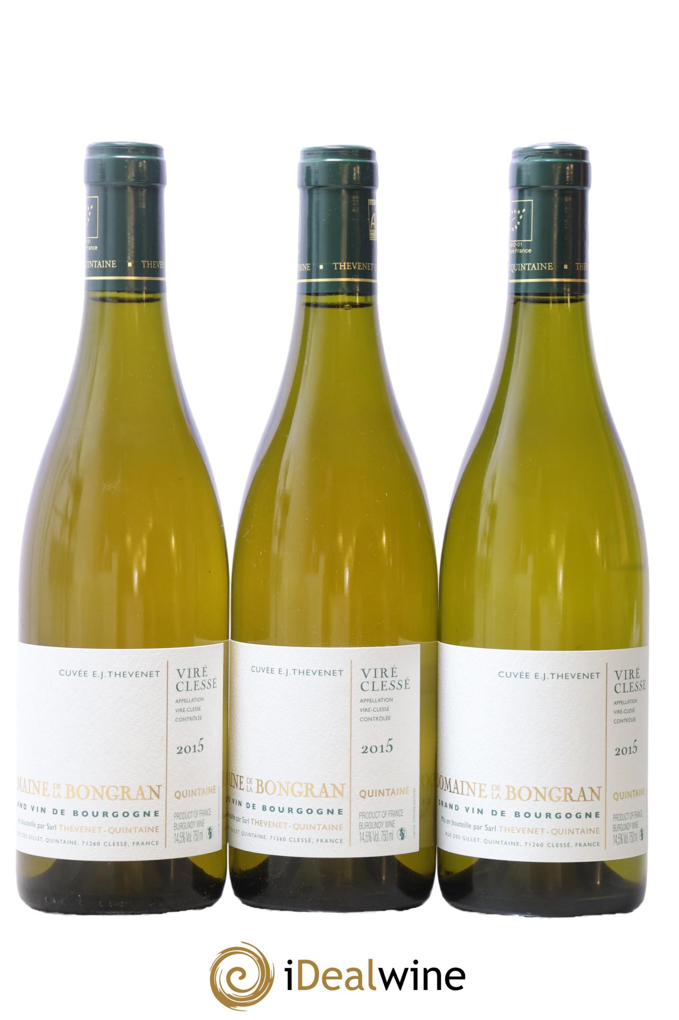 Viré-Clessé Cuvée E.J. Thevenet Domaine de la Bongran (J.Thevenet) 2015 - Lot de 3 bouteilles - 0
