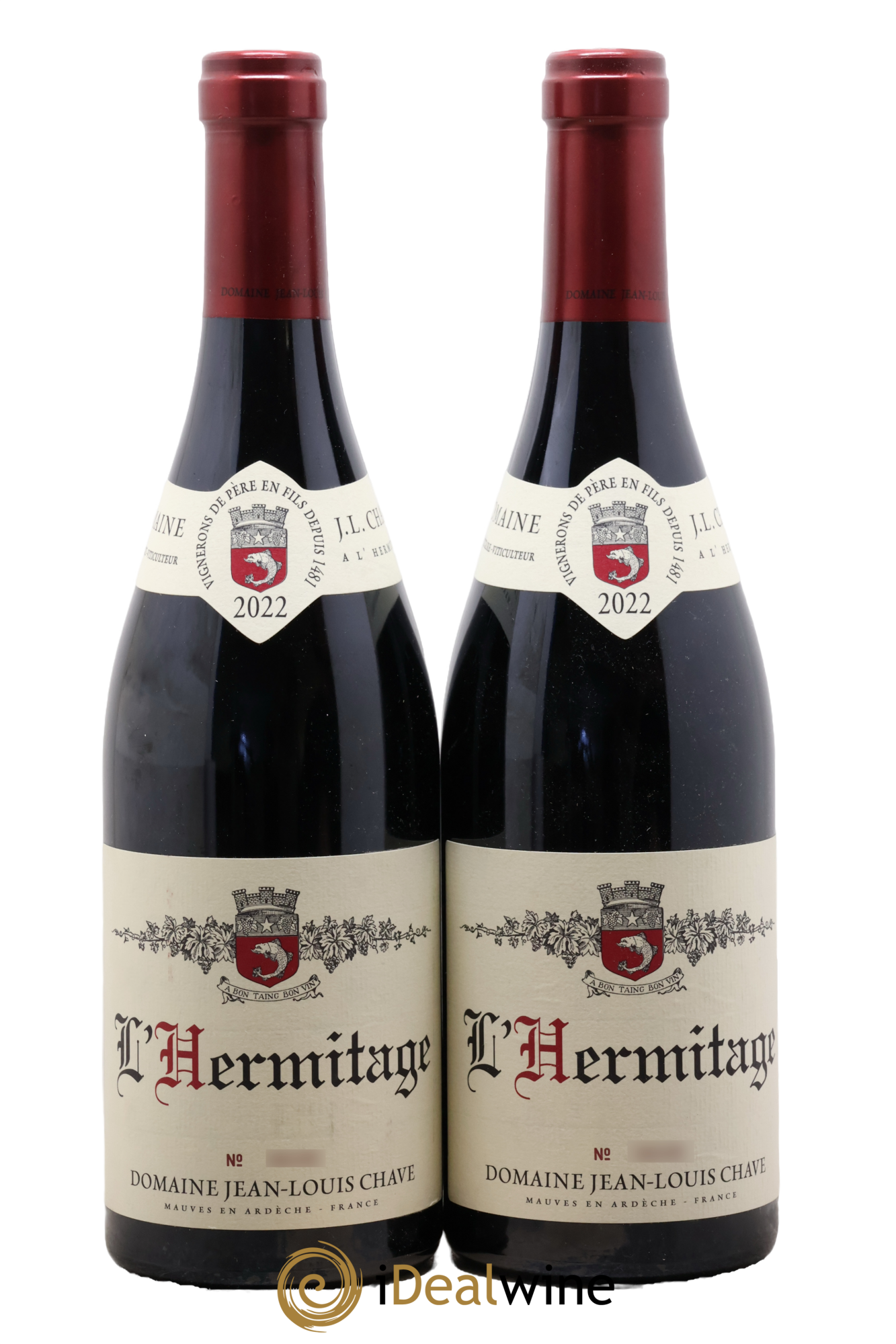 Hermitage Jean-Louis Chave 2022 - Lot of 2 bottles - 0
