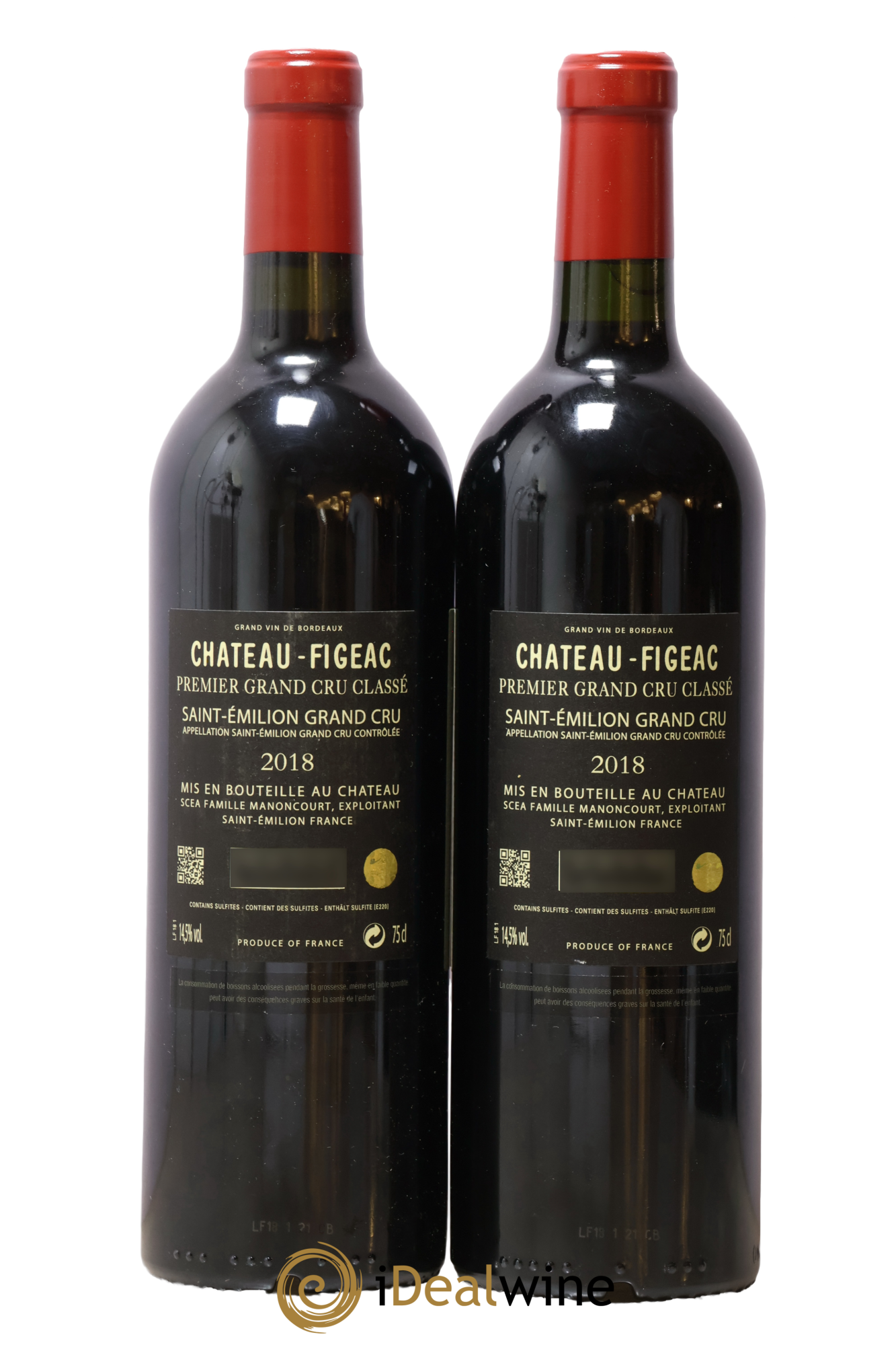 Château Figeac 1er Grand Cru Classé A 2018 - Lot de 2 bouteilles - 1