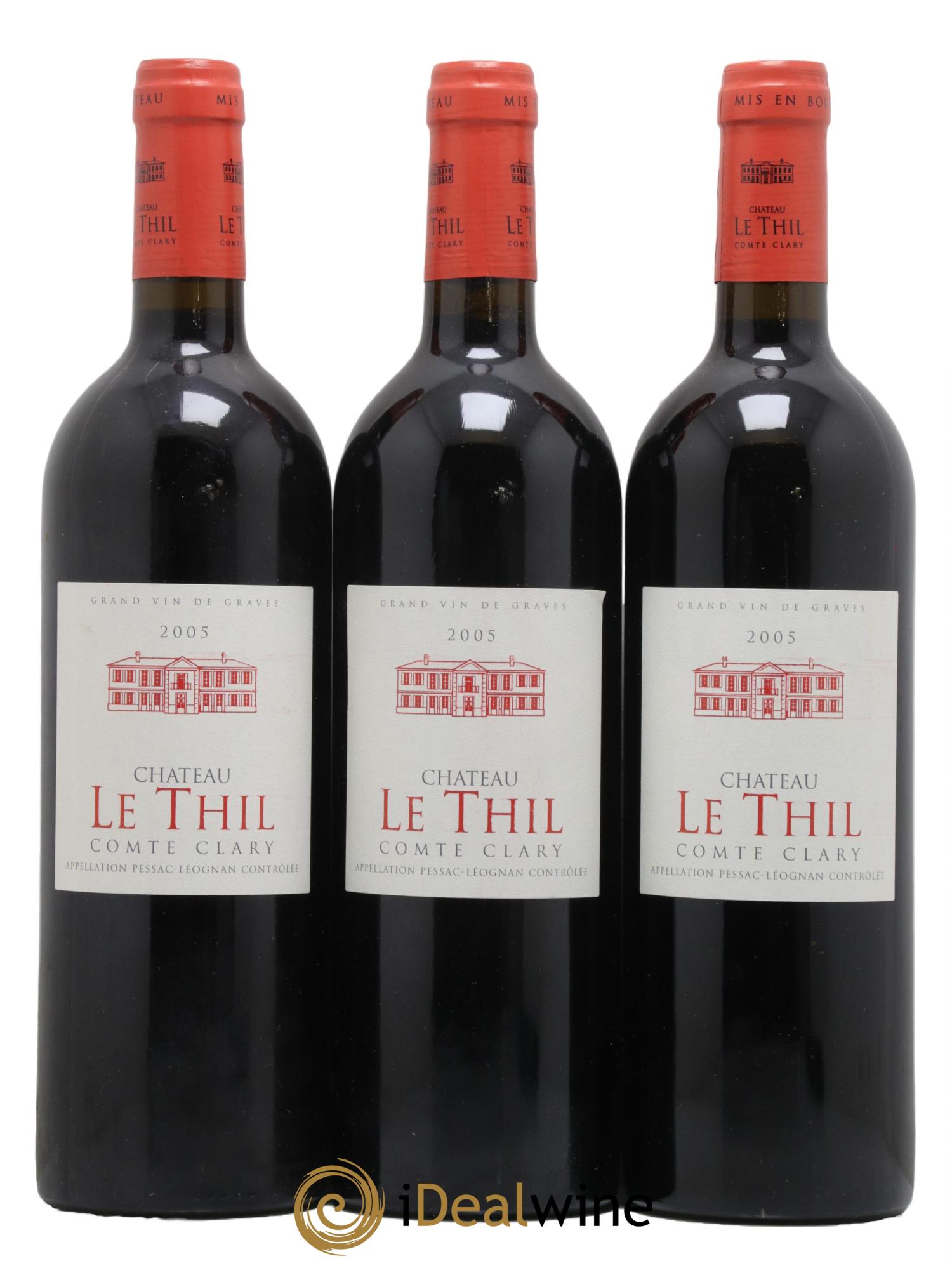 Château le Thil Comte Clary 2005 - Lot de 3 bouteilles - 0