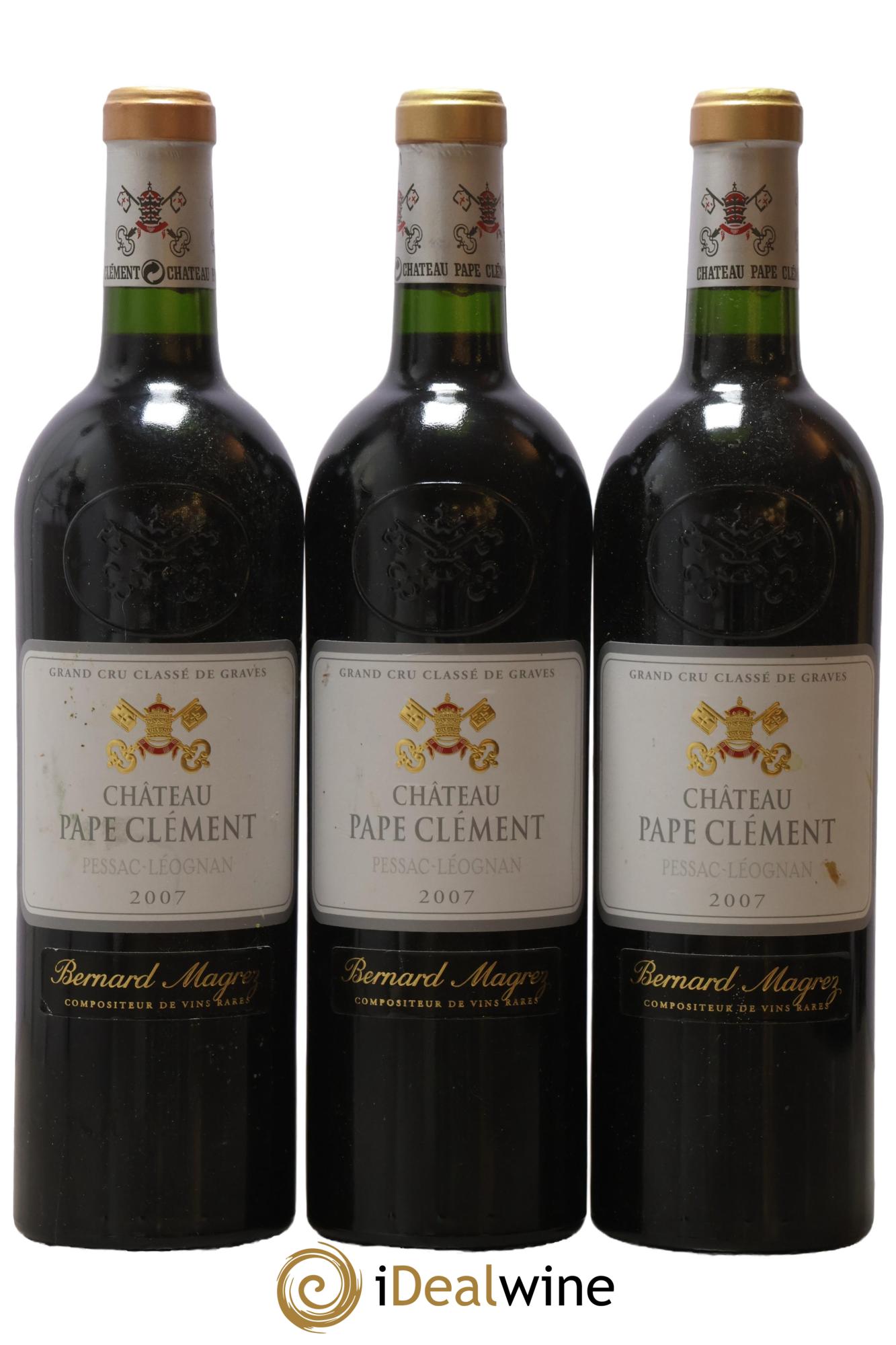 Château Pape Clément Cru Classé de Graves 2007 - Lotto di 3 bottiglie - 0