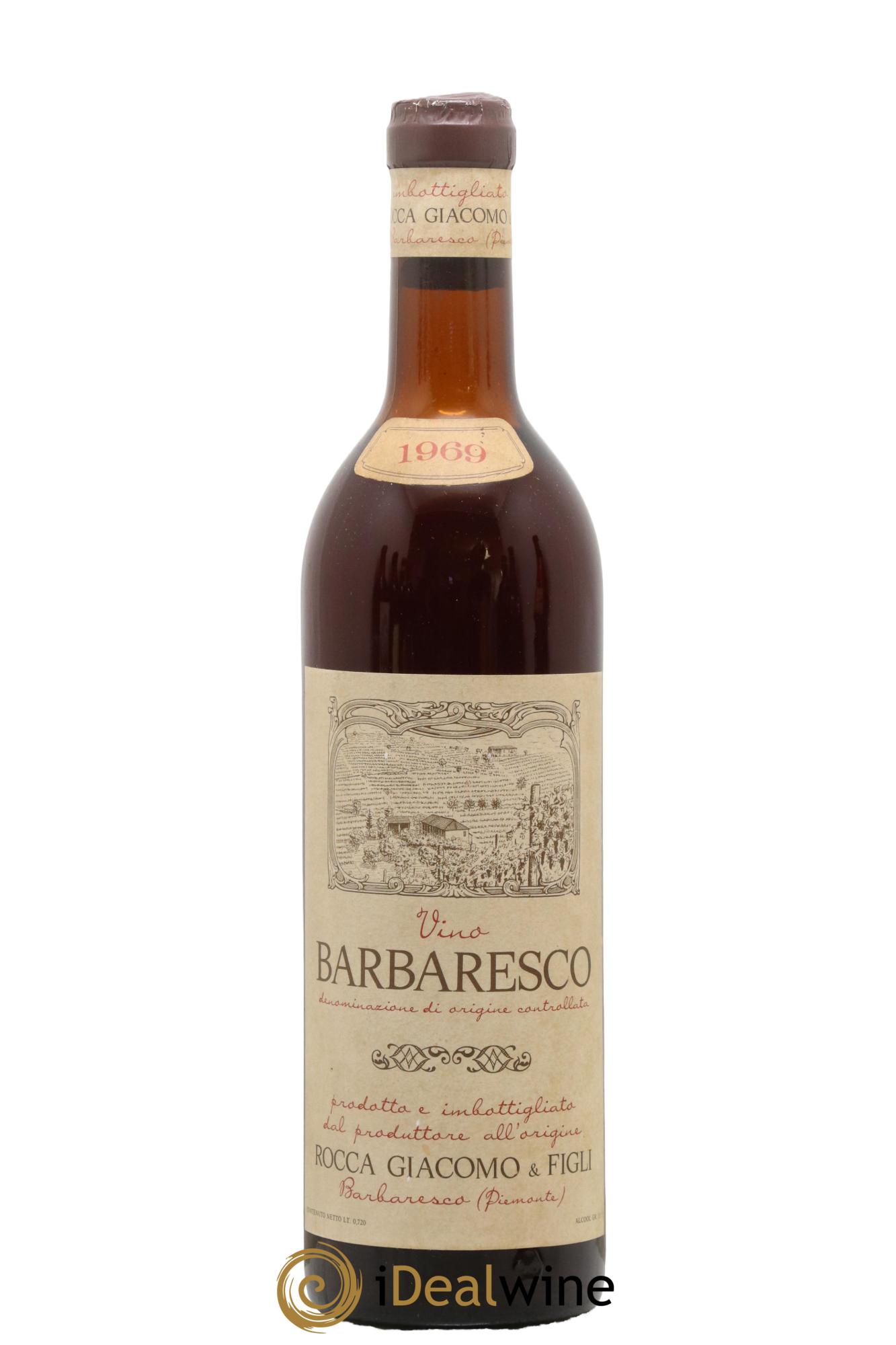 Barbaresco DOCG Giacomo Rocca 1969 - Posten von 1 Flasche - 0