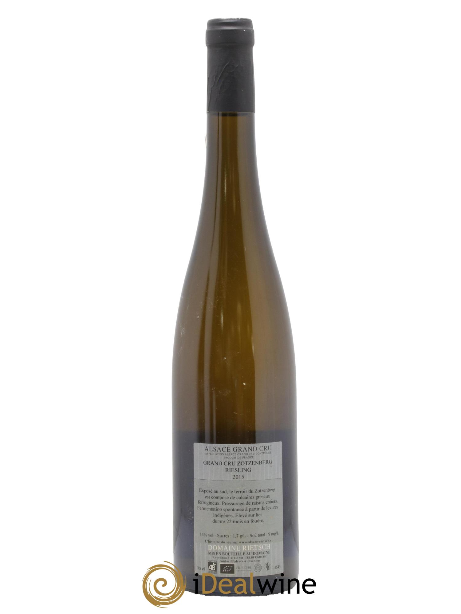 Alsace Riesling Grand Cru Zotzenberg Rietsch 2015 - Posten von 1 Flasche - 1