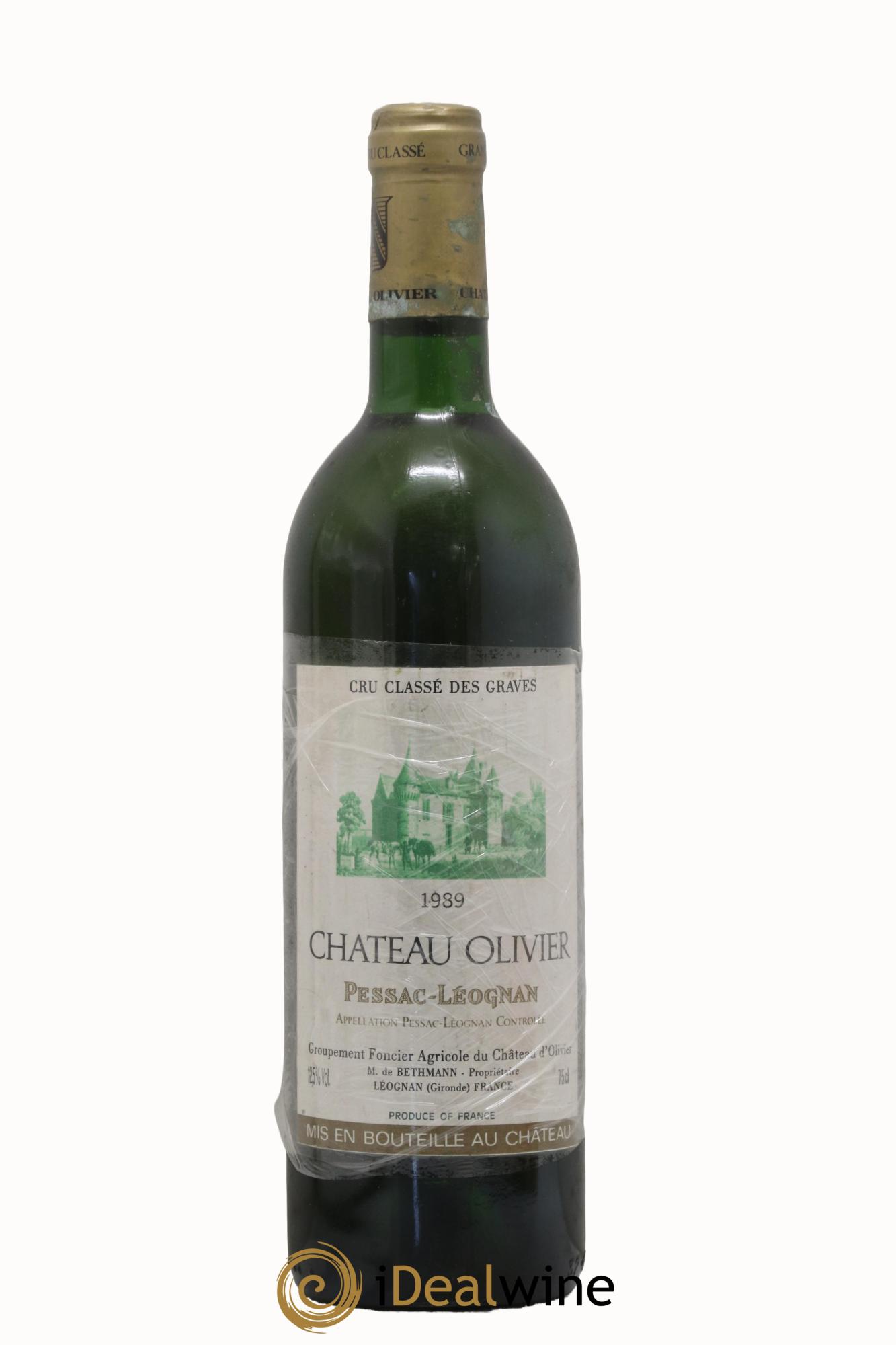 Château Olivier Cru Classé de Graves 1989 - Lot de 1 bouteille - 0