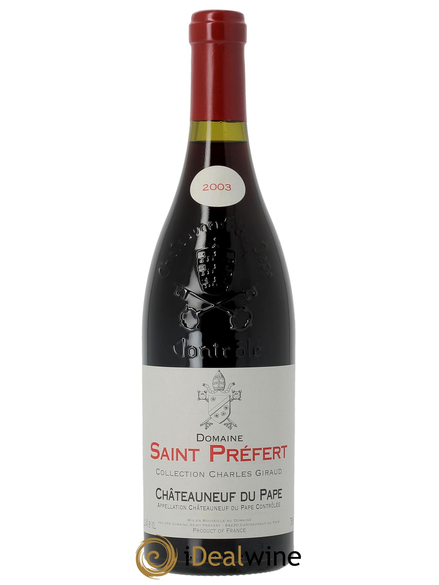Châteauneuf-du-Pape Collection Charles Giraud Domaine Saint-Préfert 2003 - Lot of 1 bottle - 0