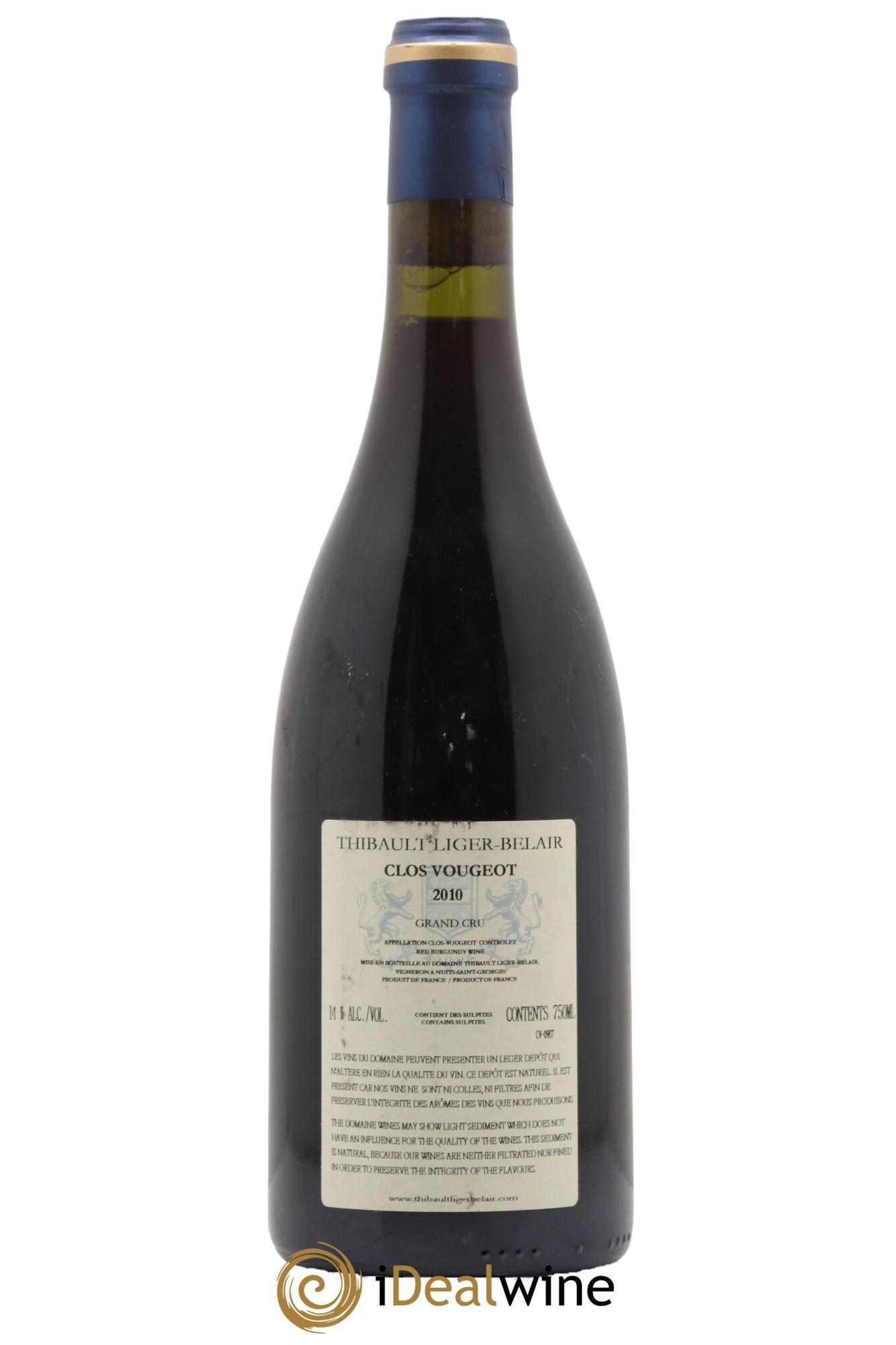 Clos de Vougeot Grand Cru Thibault Liger-Belair 2010 - Lot of 1 bottle - 1