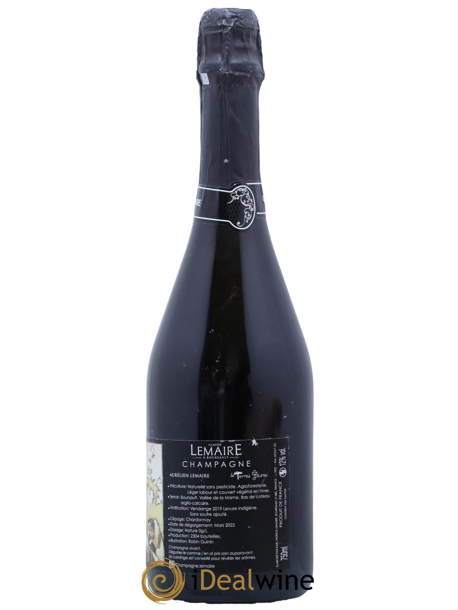 Les Terres Jaunes Aurélien Lemaire 2019 - Lot de 1 bouteille - 1