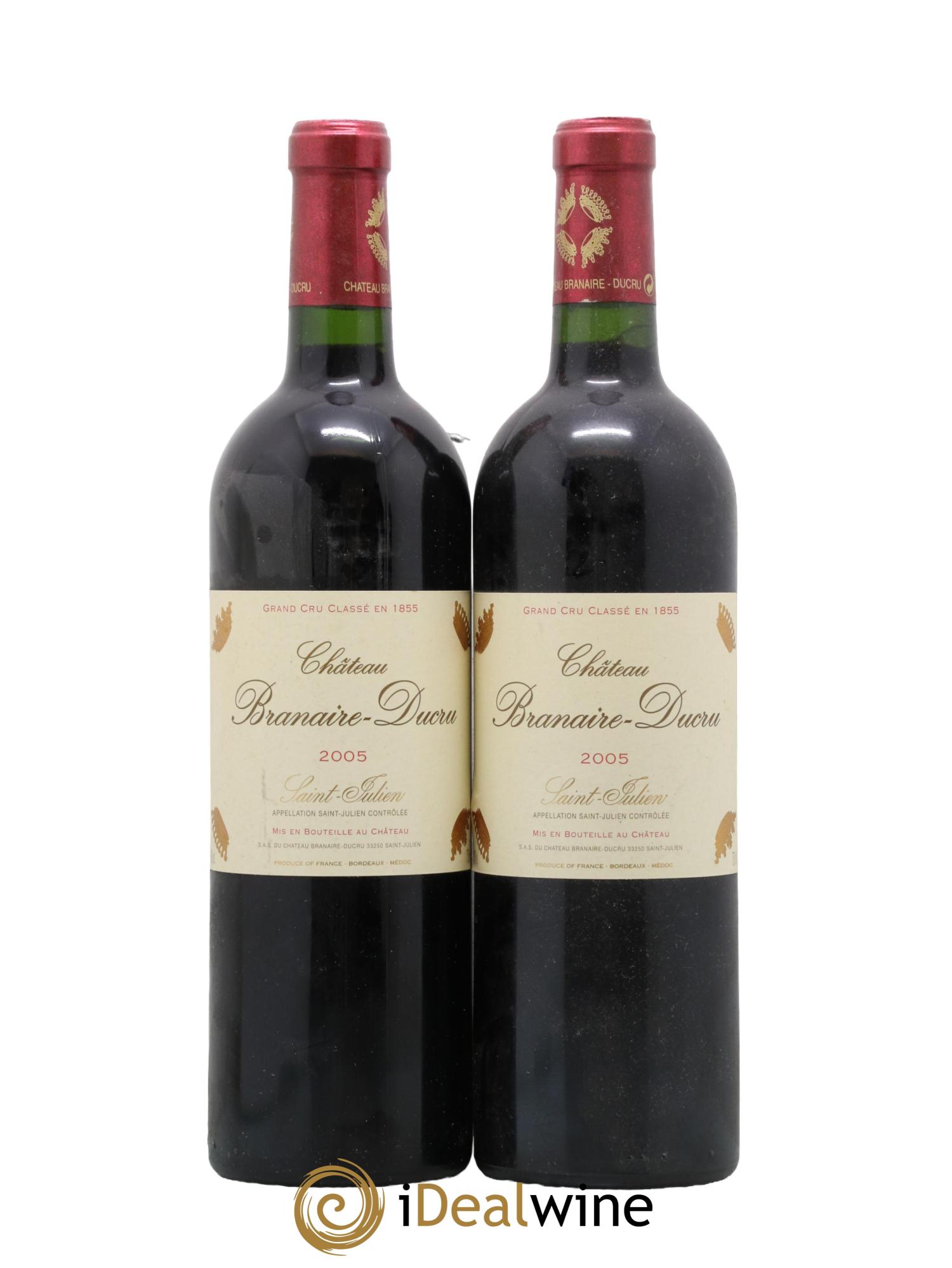 Château Branaire Ducru 4ème Grand Cru Classé 2005 - Lot de 2 bouteilles - 0
