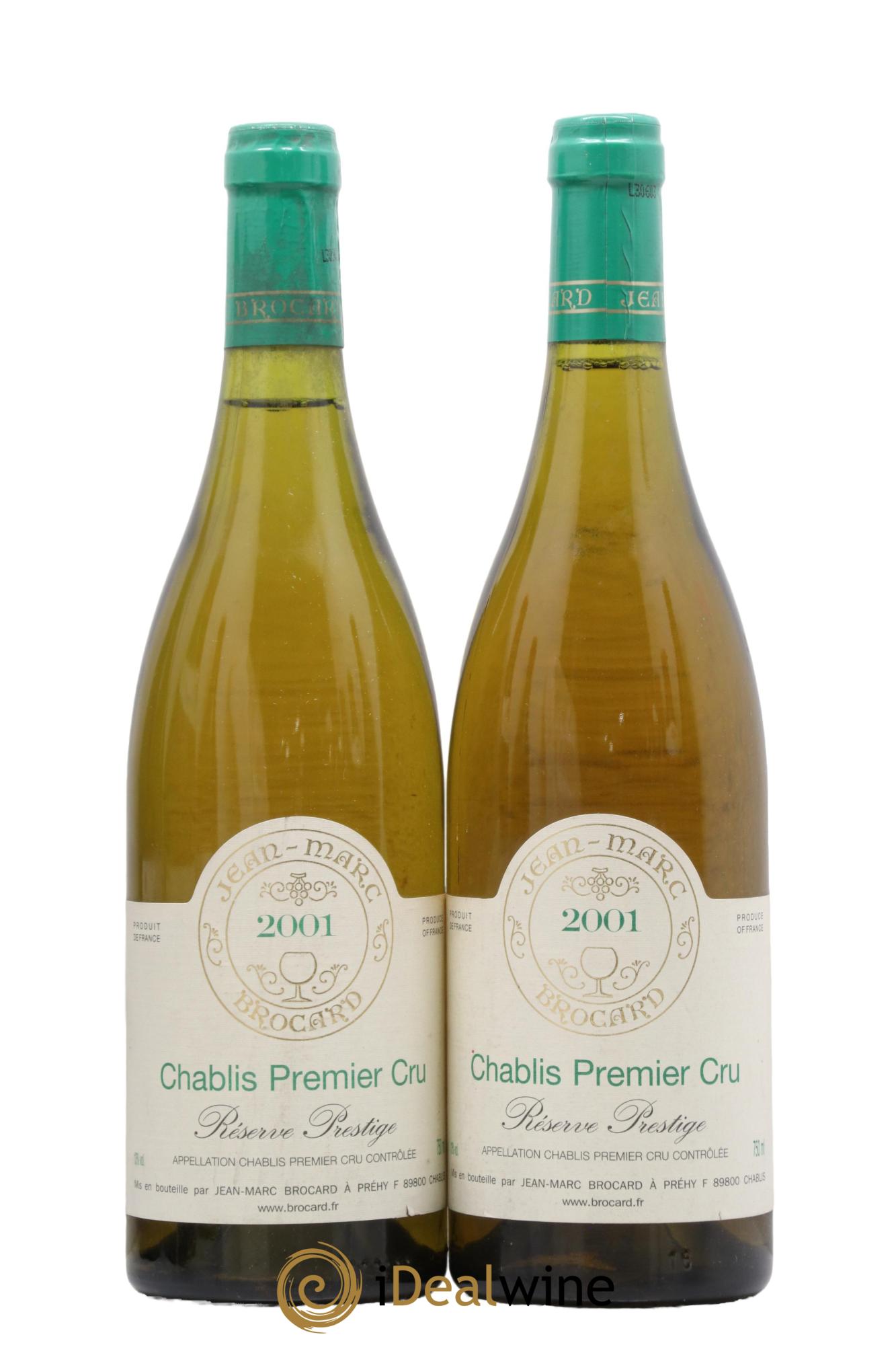 Chablis 1er Cru Reserve Prestige Jean Marc Brocard 2001 - Lot de 2 bouteilles - 0
