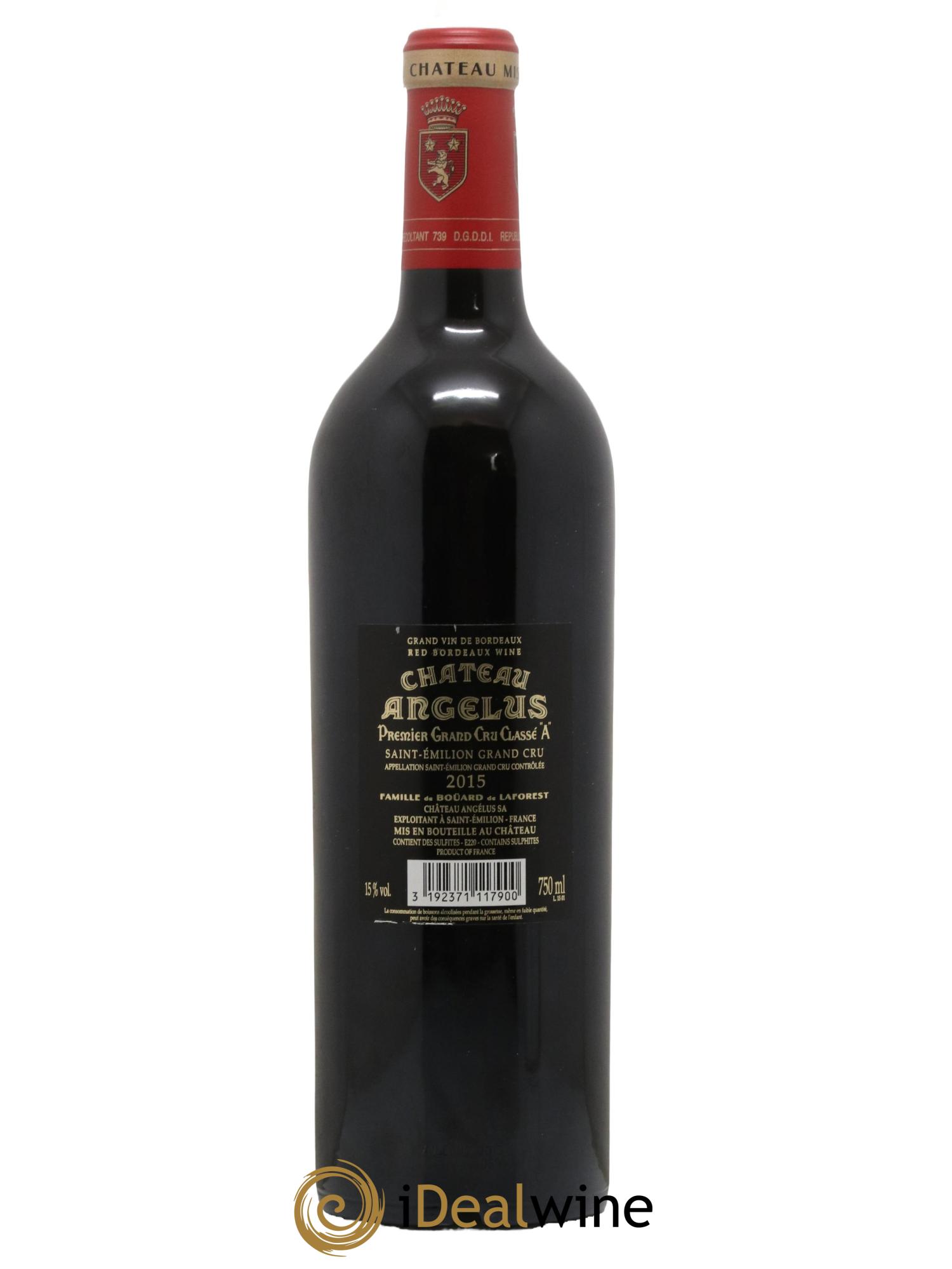 Château Angélus 1er Grand Cru Classé A 2015 - Lot de 1 bouteille - 1