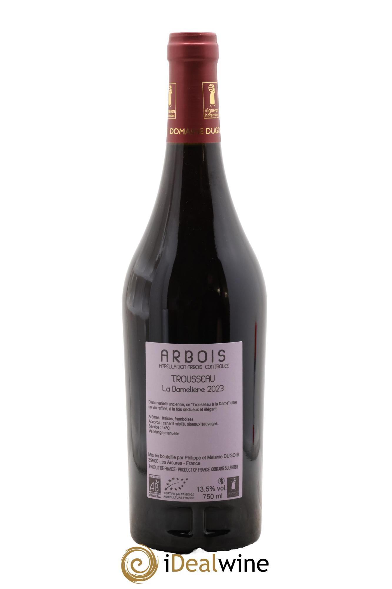 Arbois Trousseau Damelière Domaine Dugois 2023 - Lotto di 1 bottiglia - 1