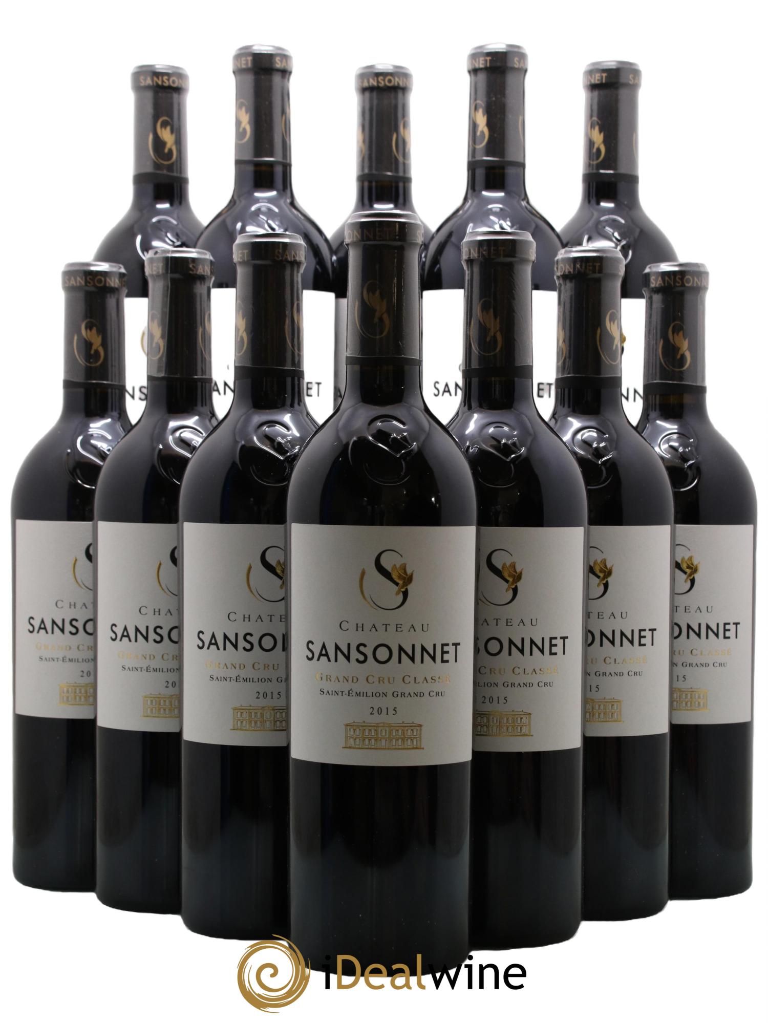 Château Sansonnet Grand Cru Classé 2015 - Lot de 12 bouteilles - 0