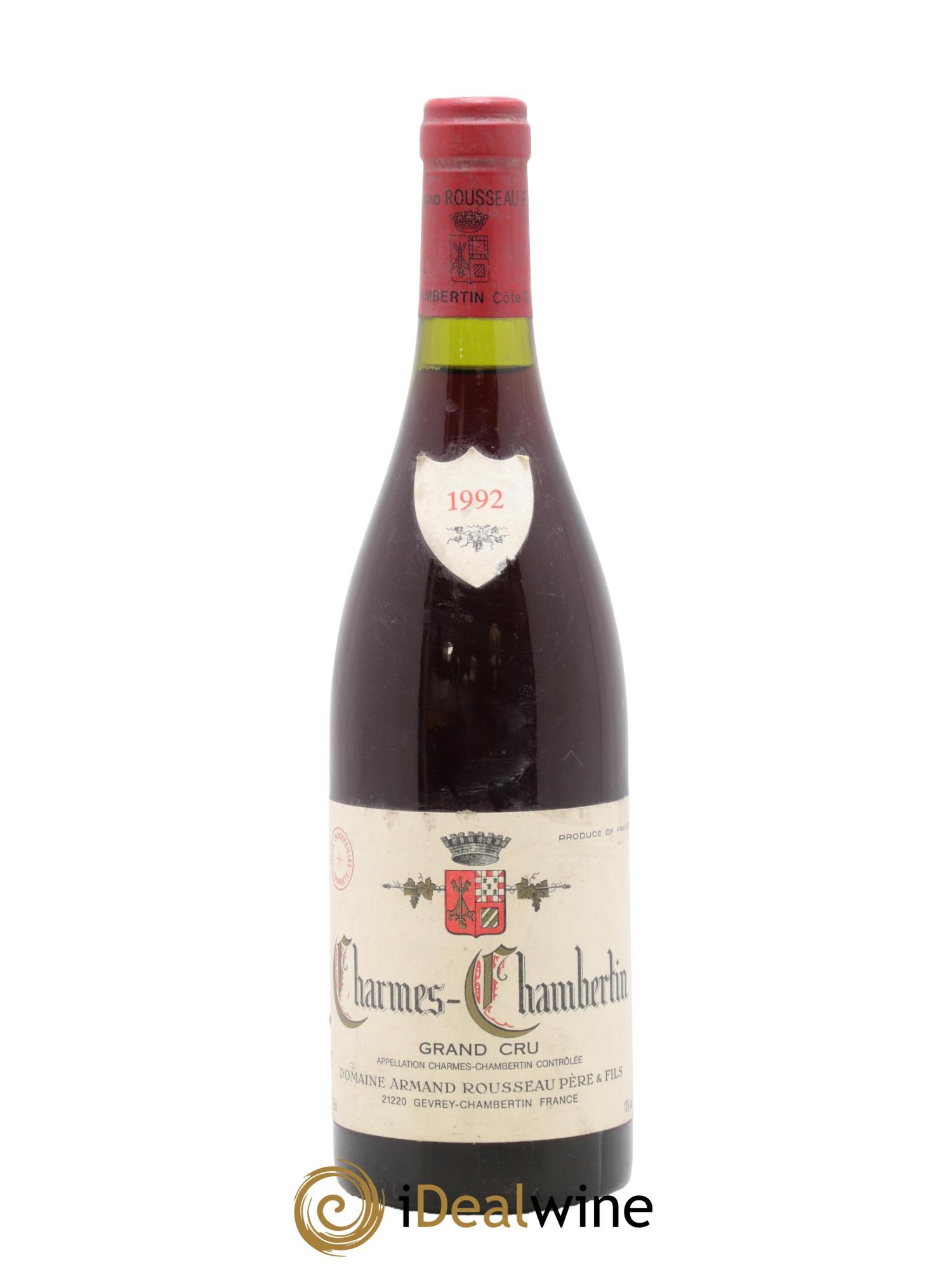 Charmes-Chambertin Grand Cru Armand Rousseau (Domaine) 1992 - Lot de 1 bouteille - 0