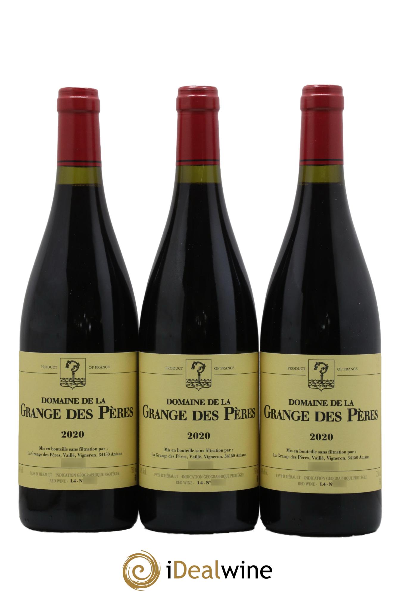 Pays d'Hérault Grange des Pères Laurent Vaillé 2020 - Lot de 3 bouteilles - 0