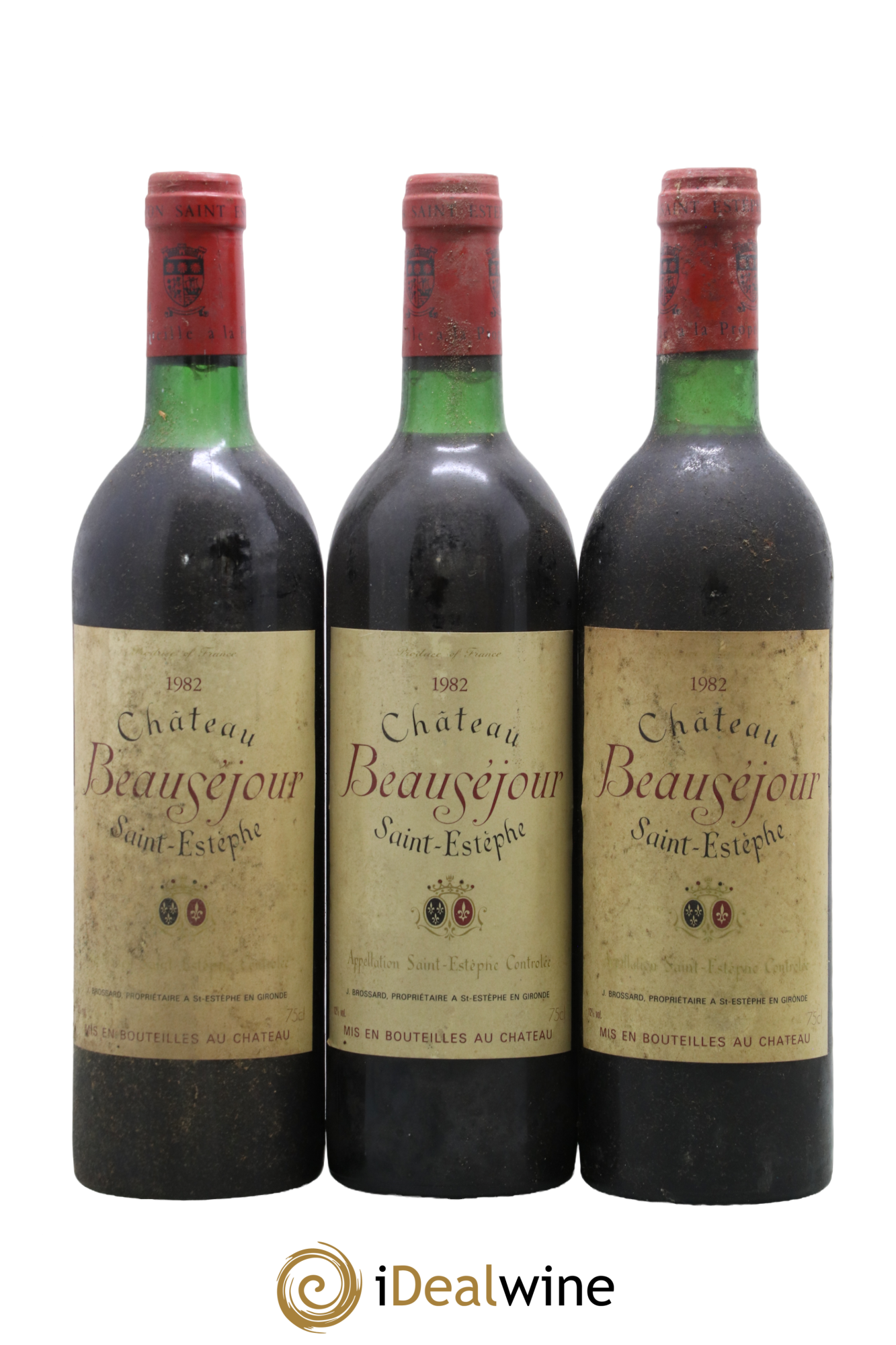 Château Beauséjour (Duffau-Lagarrosse) 1er Grand Cru Classé B 1982 - Lot de 3 bouteilles - 0