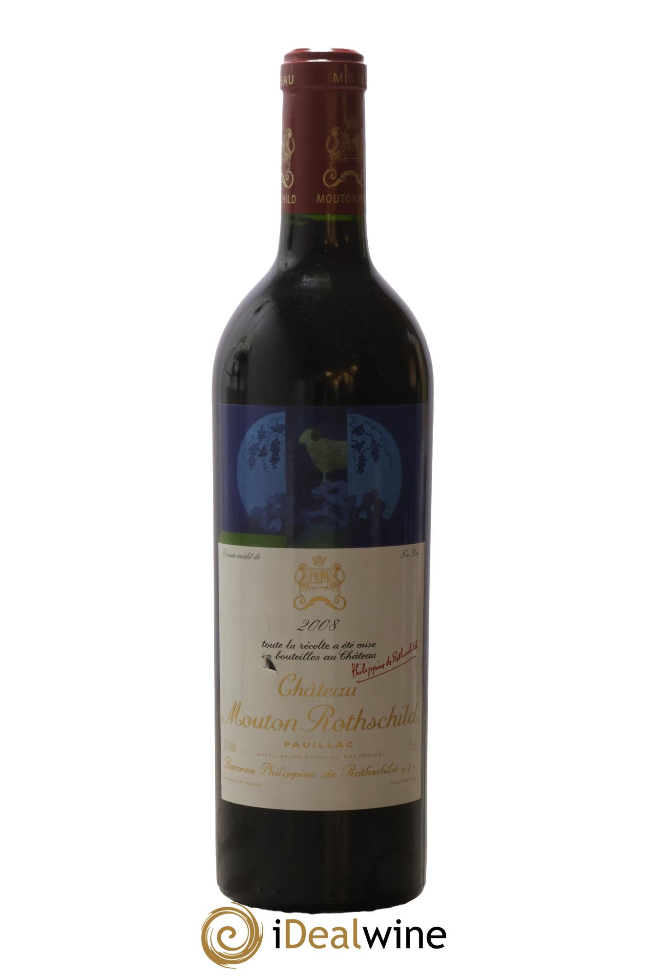 Château Mouton Rothschild 1er Grand Cru Classé 2008 - Lot de 1 bouteille - 0