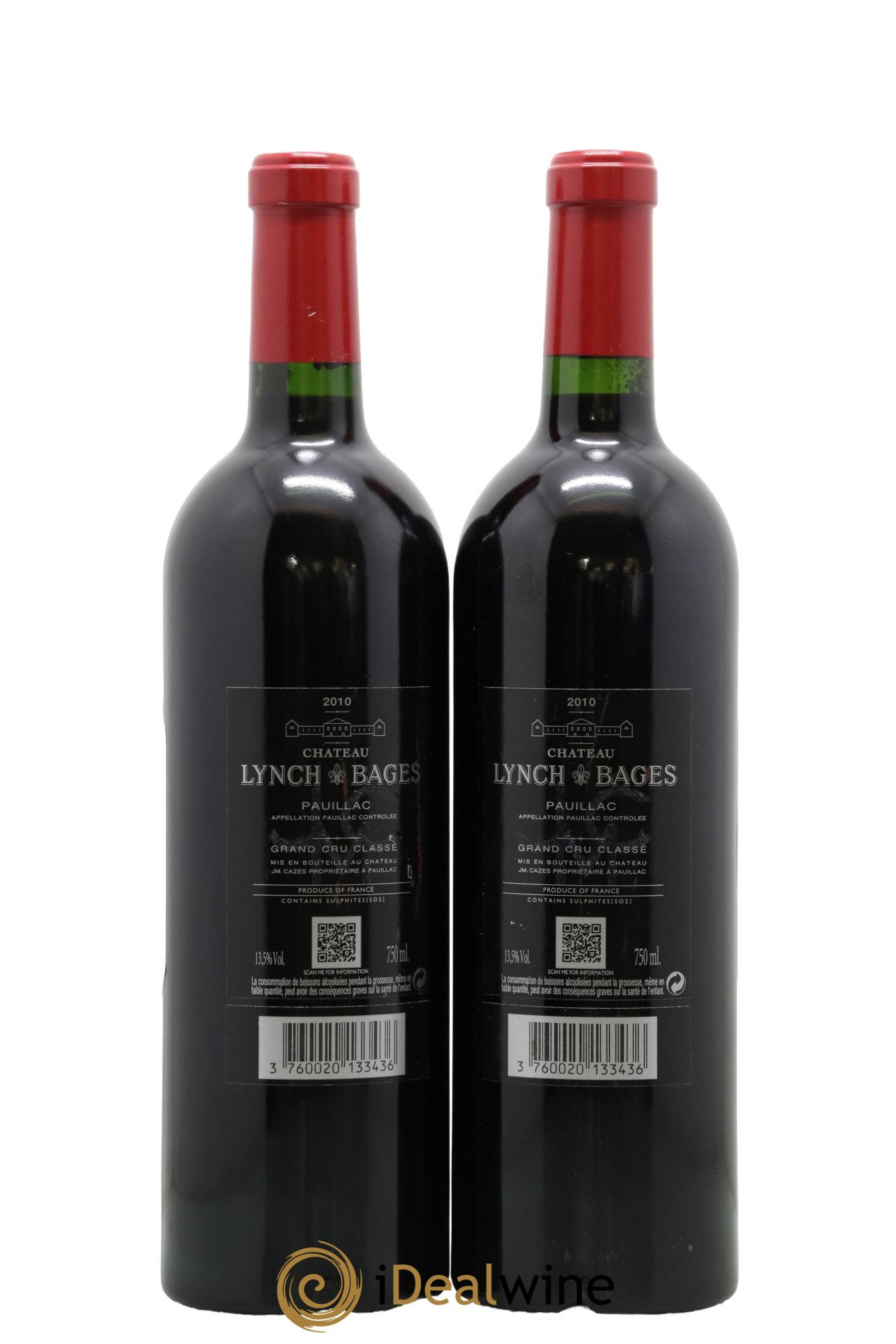 Château Lynch Bages 5ème Grand Cru Classé 2010 - Lotto di 2 bottiglie - 1