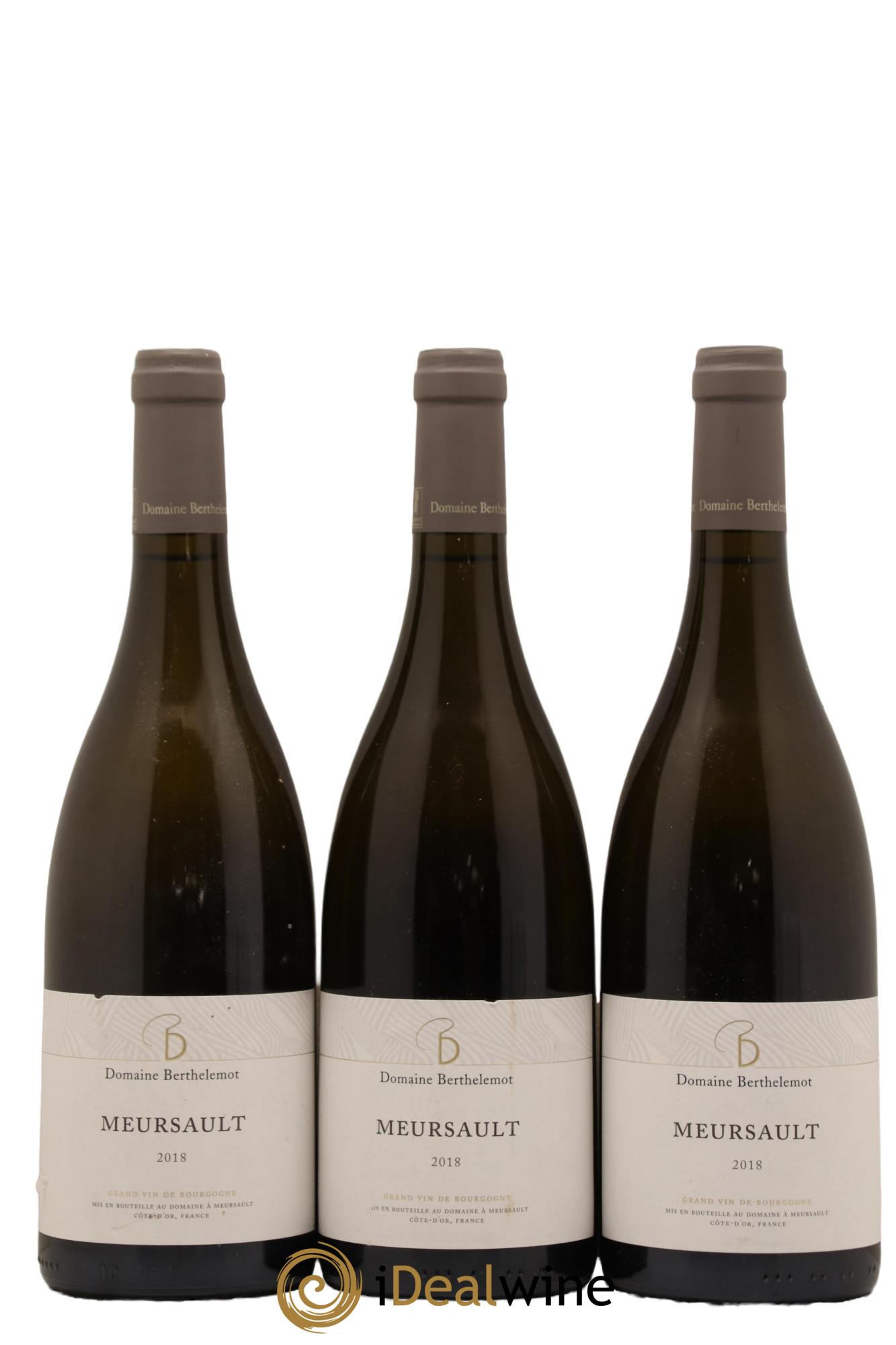 Meursault Domaine Berthelemot 2018 - Lot de 3 bouteilles - 0