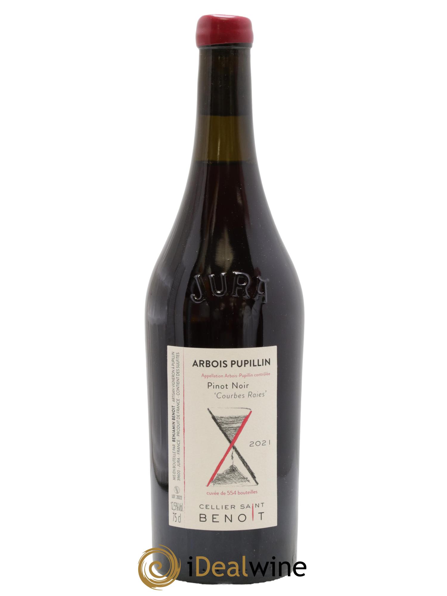 Arbois Pupillin Pinot Noir Courbes Raies Cellier Saint Benoît 2021 - Posten von 1 Flasche - 0