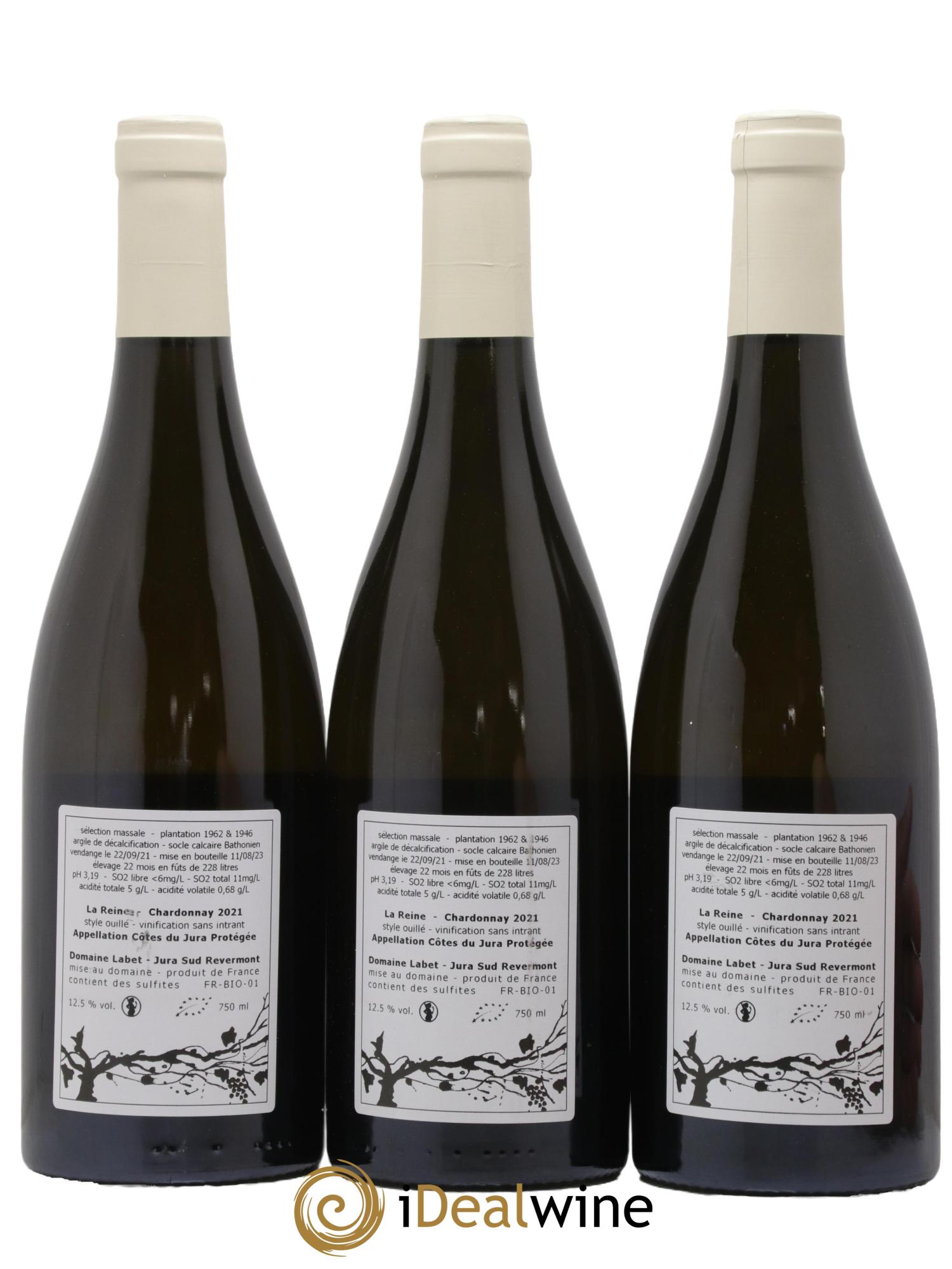 Côtes du Jura Chardonnay La Reine Romain - Julien  - Charline Labet 2021 - Lot of 3 bottles - 1