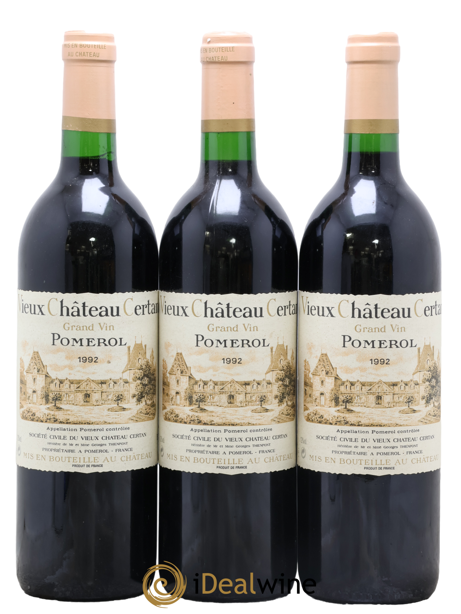 Vieux Château Certan 1992 - Lot de 3 bouteilles - 0