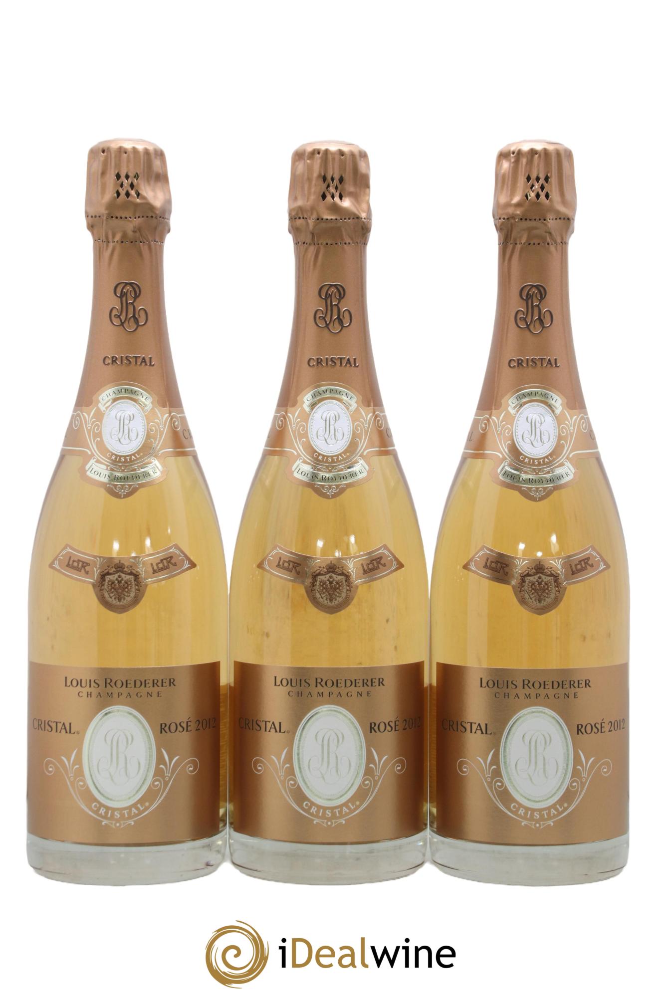 Cristal Louis Roederer 2012 - Lot of 3 bottles - 1