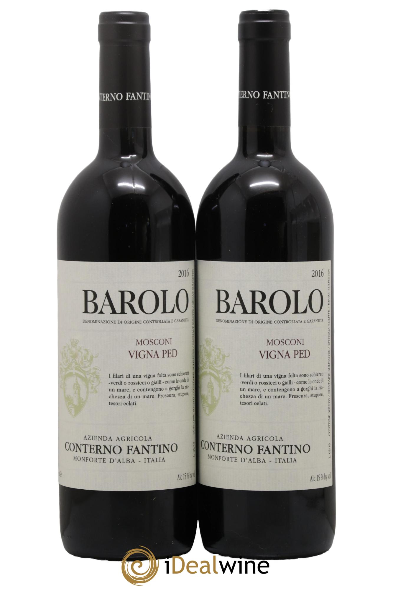 Barolo DOCG Mosconi Vigna Ped Conterno Fantino 2016 - Lot of 2 bottles - 0