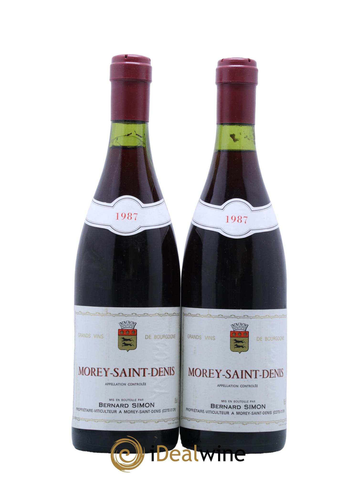 Morey-Saint-Denis Domaine Bernard Simon 1987 - Lot de 2 bouteilles - 0